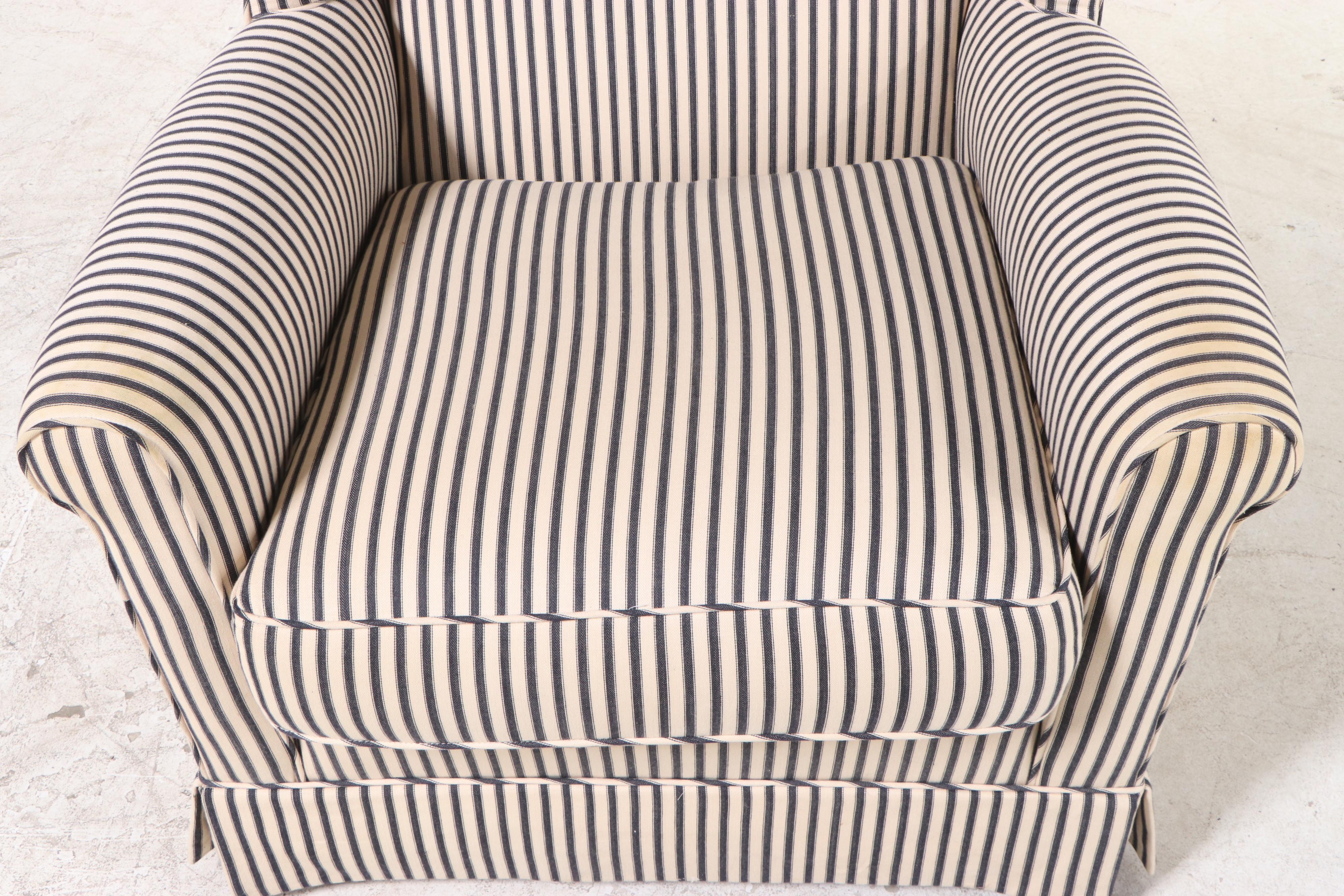 Custom-Upholstered Wingback Lounge Chair