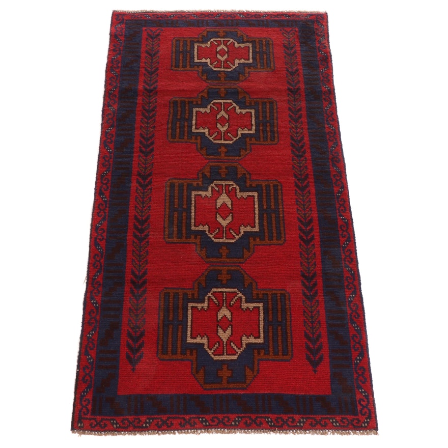 3'6 x 6'4 Hand-Knotted Persian Baluch Area Rug