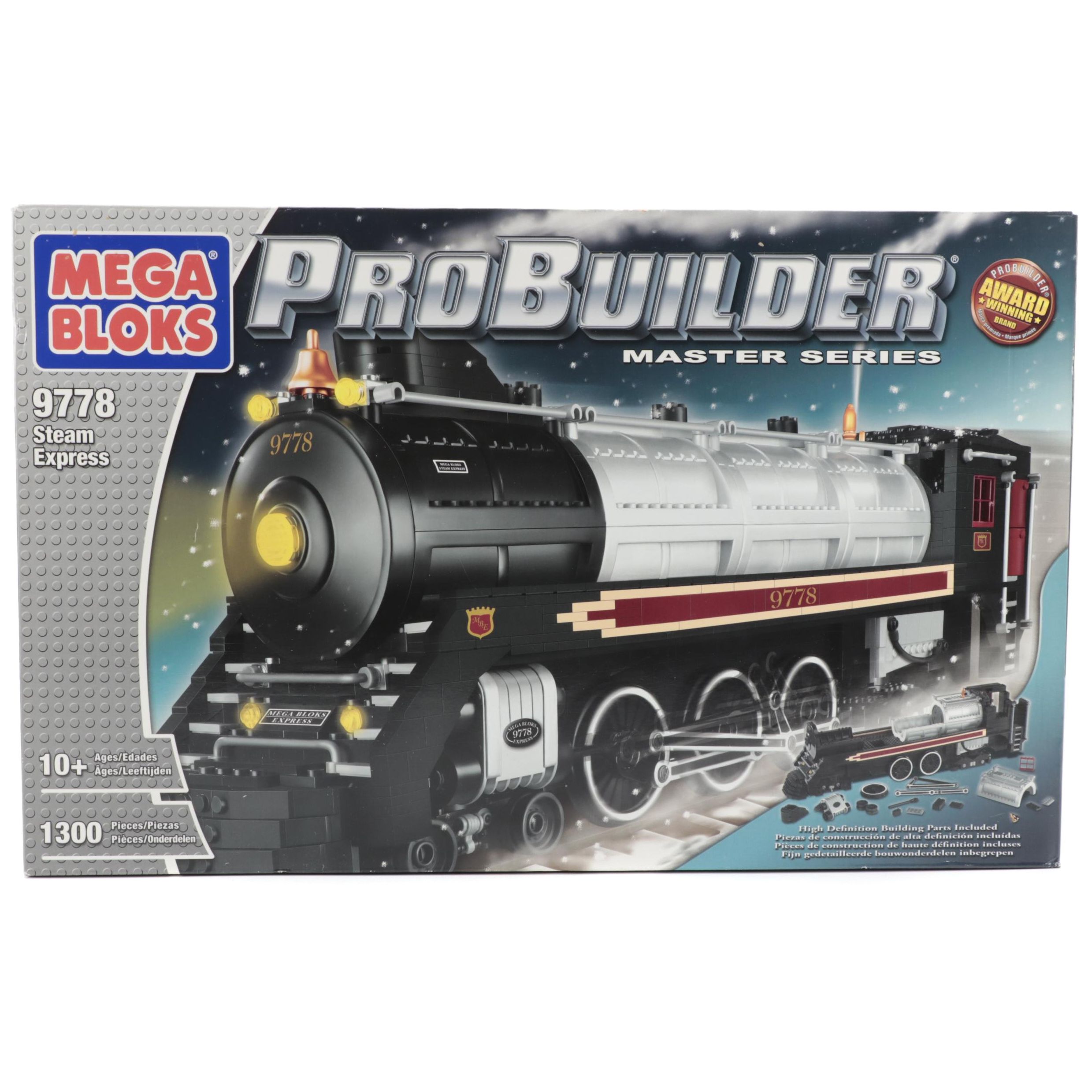 MEGA BLOKS ProBuilders Master Series Model 9778 Steam Express in Packaging, 1991