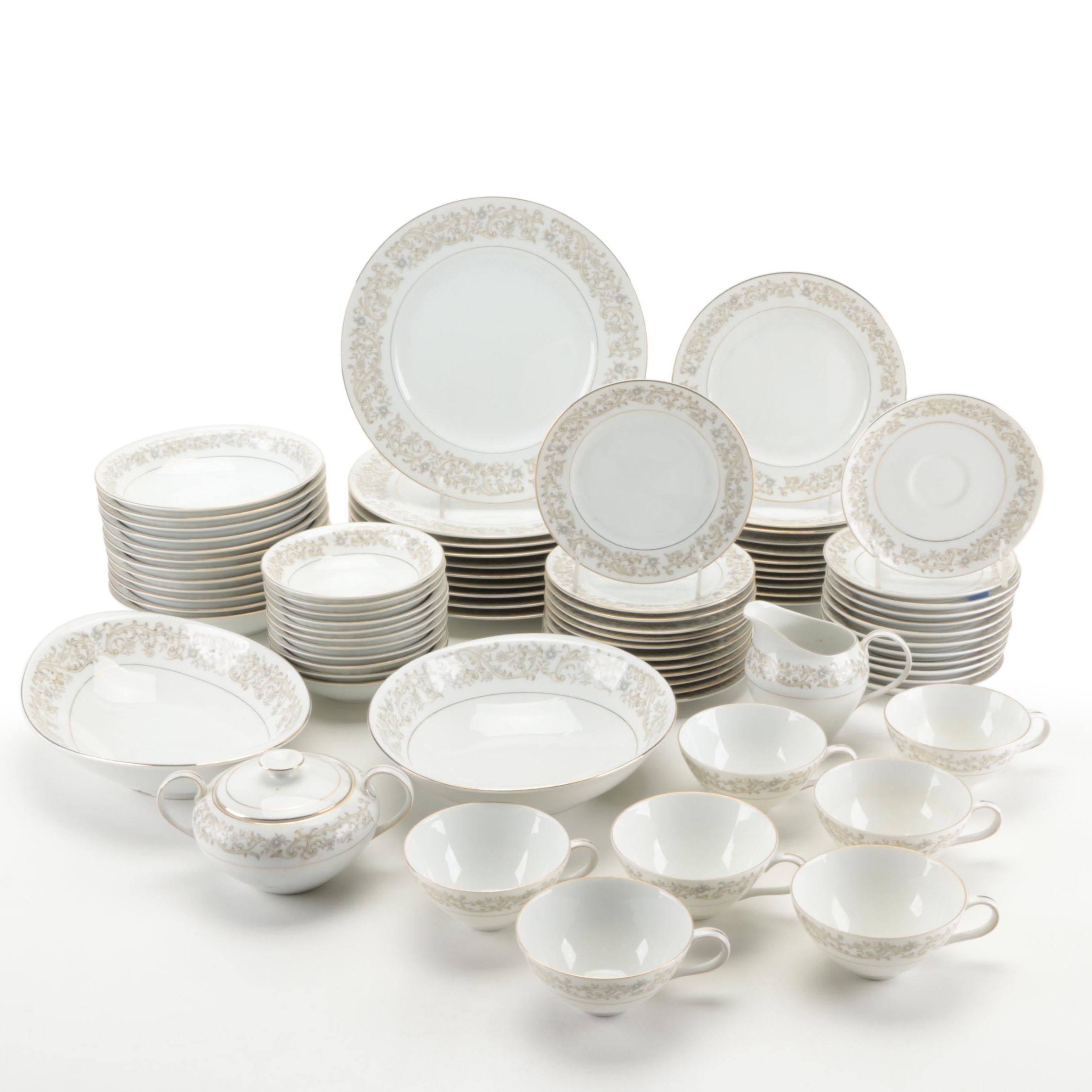 Amcrest of Japan "Florence" Bone China Dinnerware, Mid to Late 20th Century