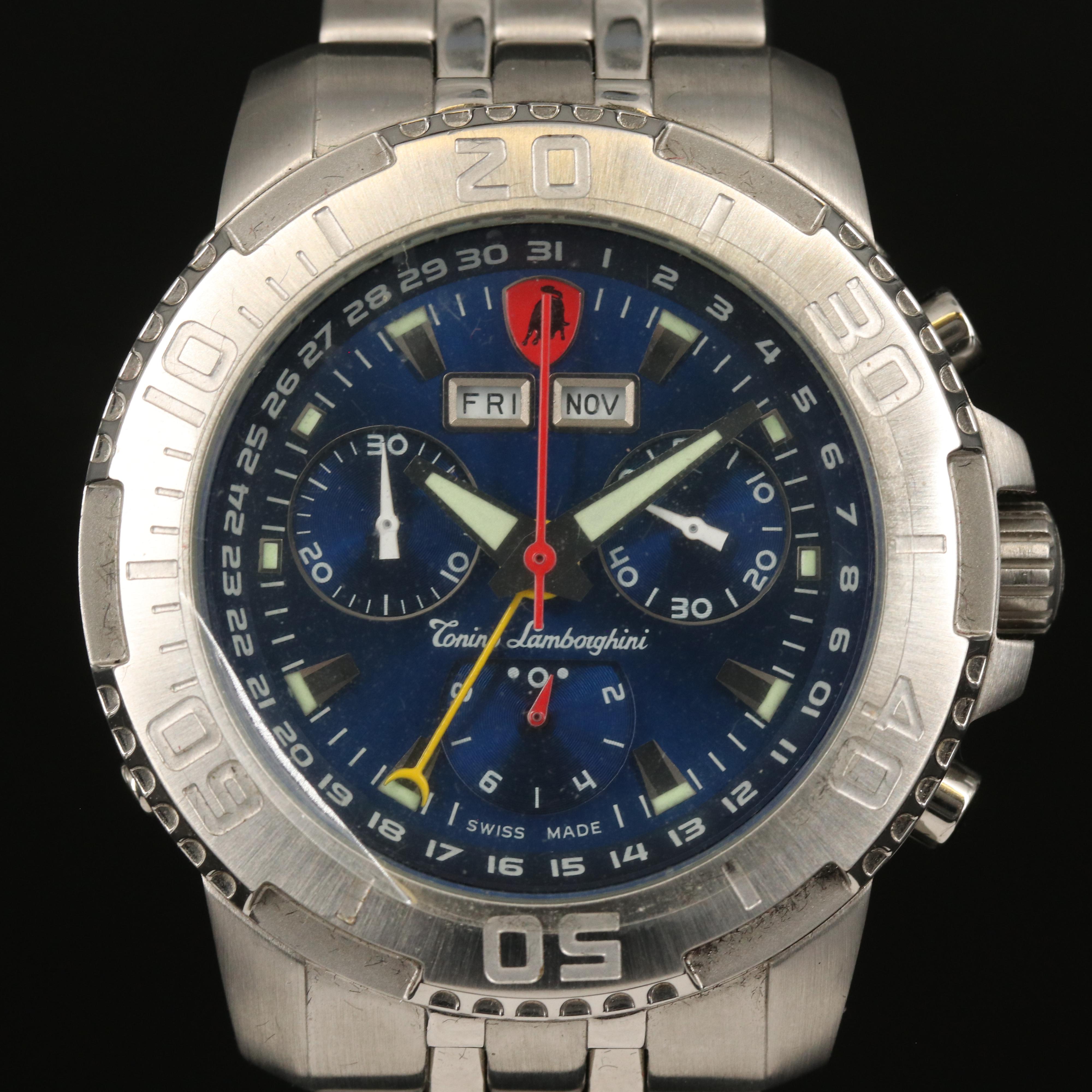 Tonino Lamborghini Chronograph Stainless Steel Watch