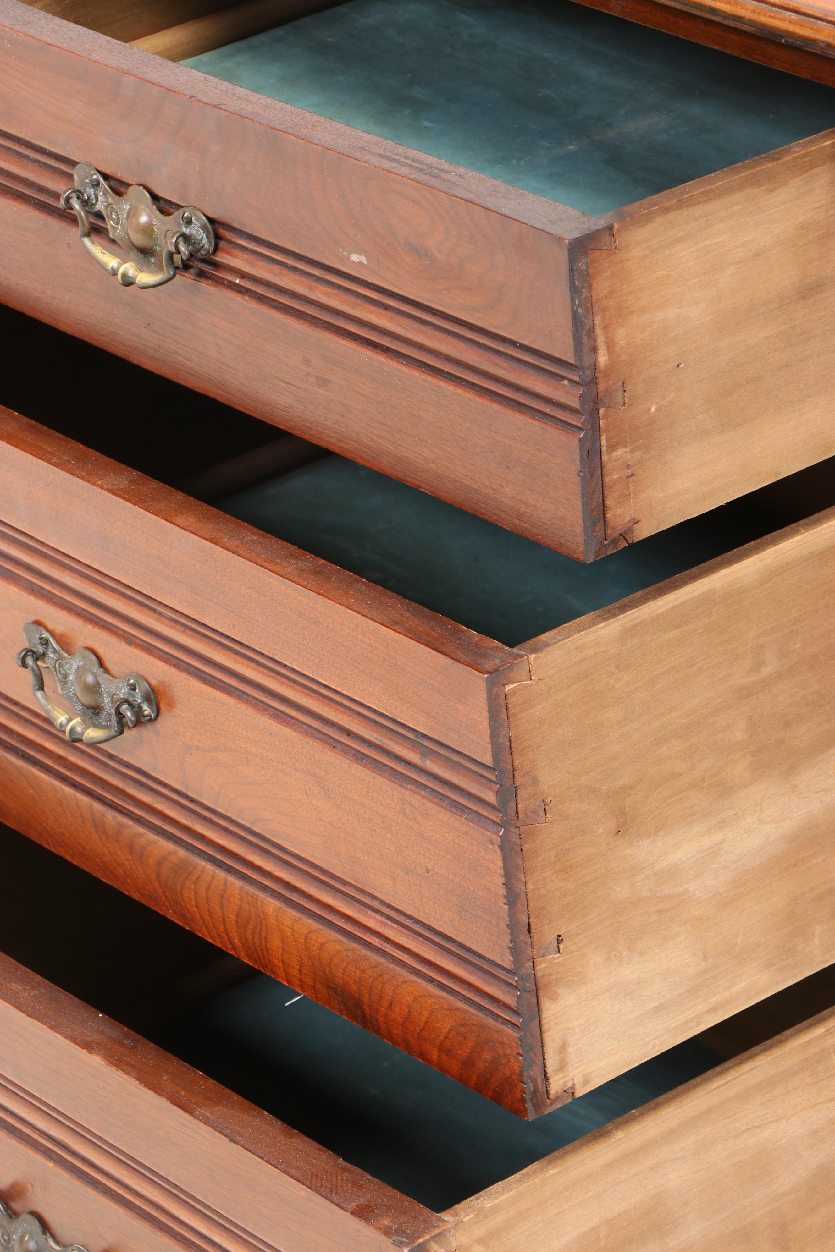 Victorian Cherry Finish Chest of Drawers, Late 19th Century