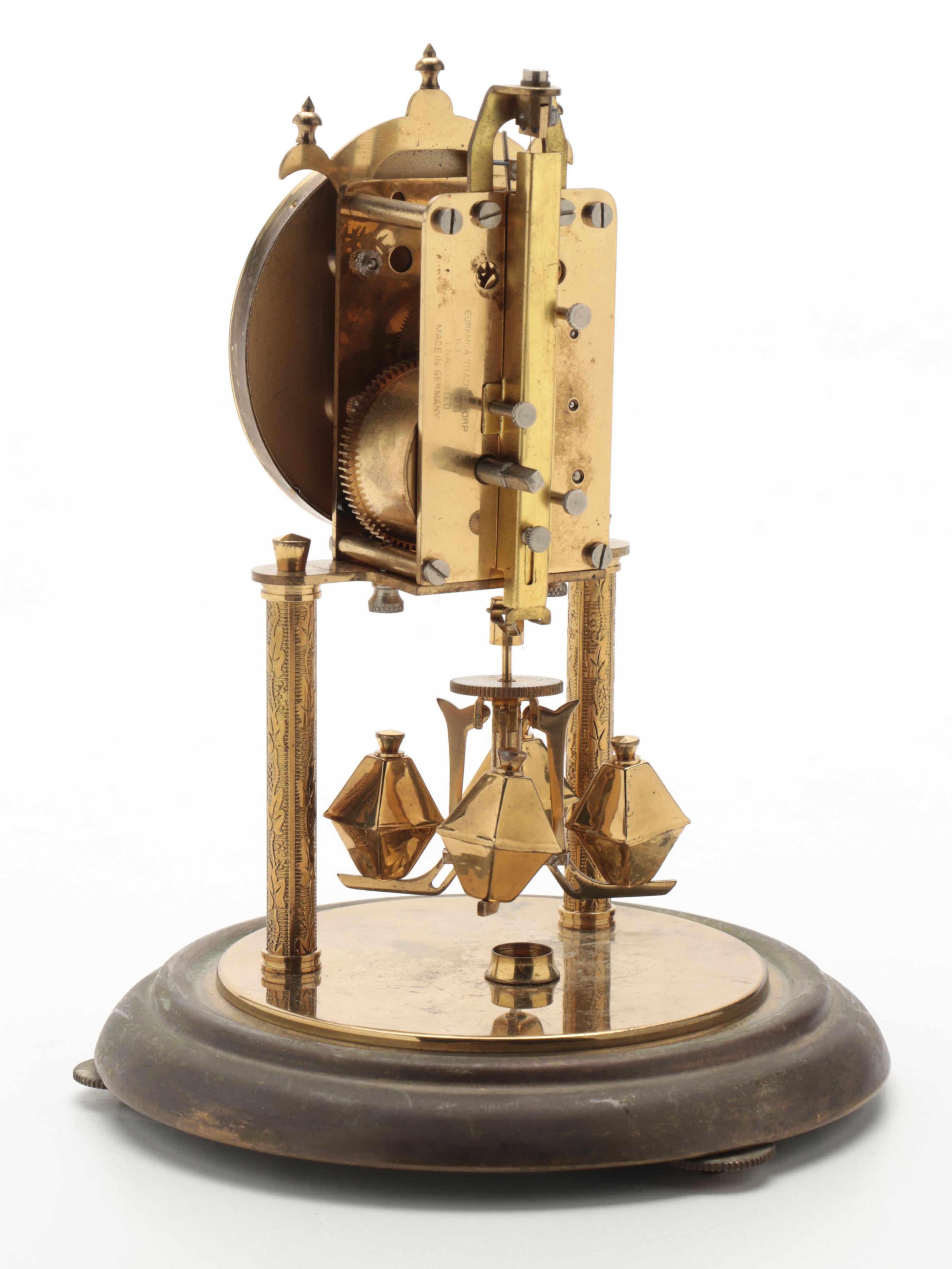 Euramca Trading Co. and Loricron Brass Anniversary and Mantle Clocks