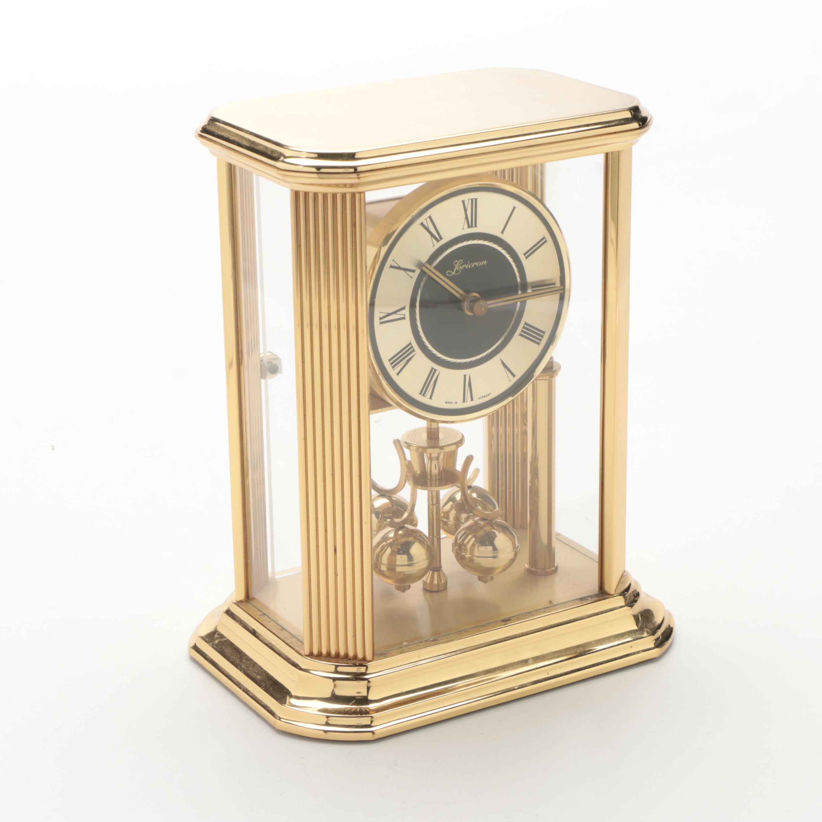 Euramca Trading Co. and Loricron Brass Anniversary and Mantle Clocks