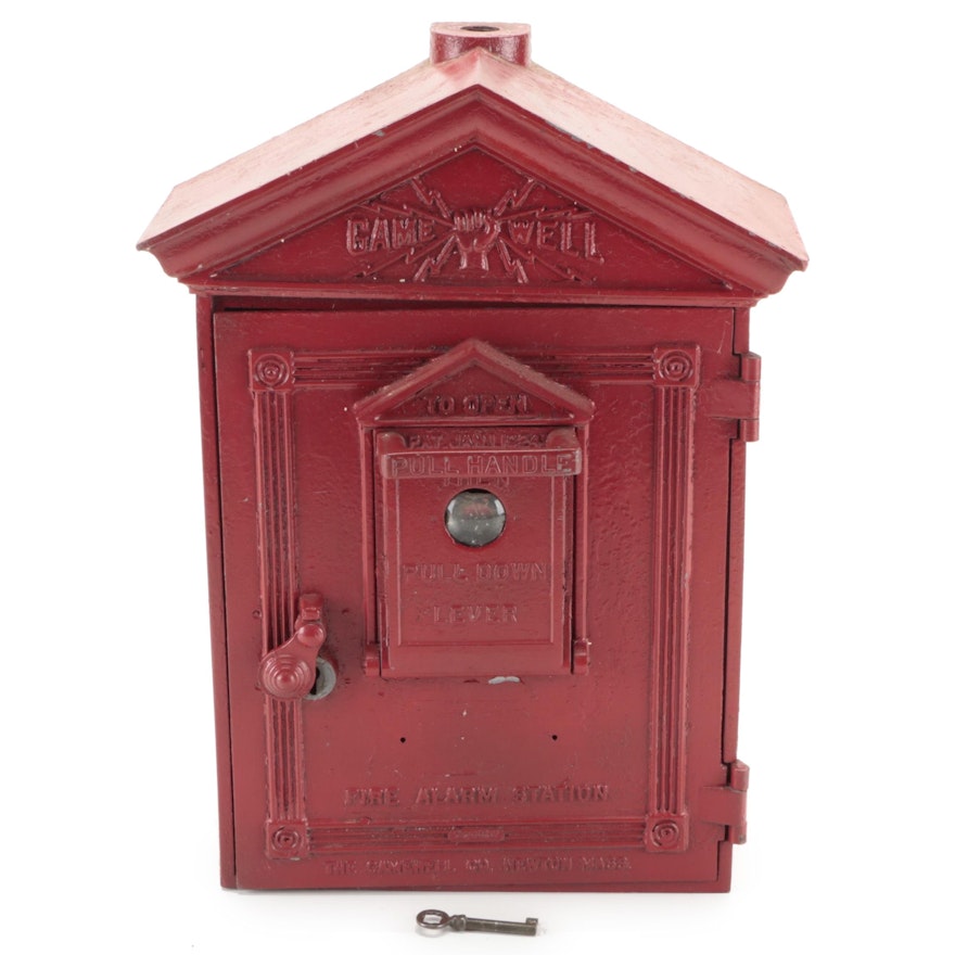 Gamewell Cast Iron Fire Alarm Station Box, Early 20th Century