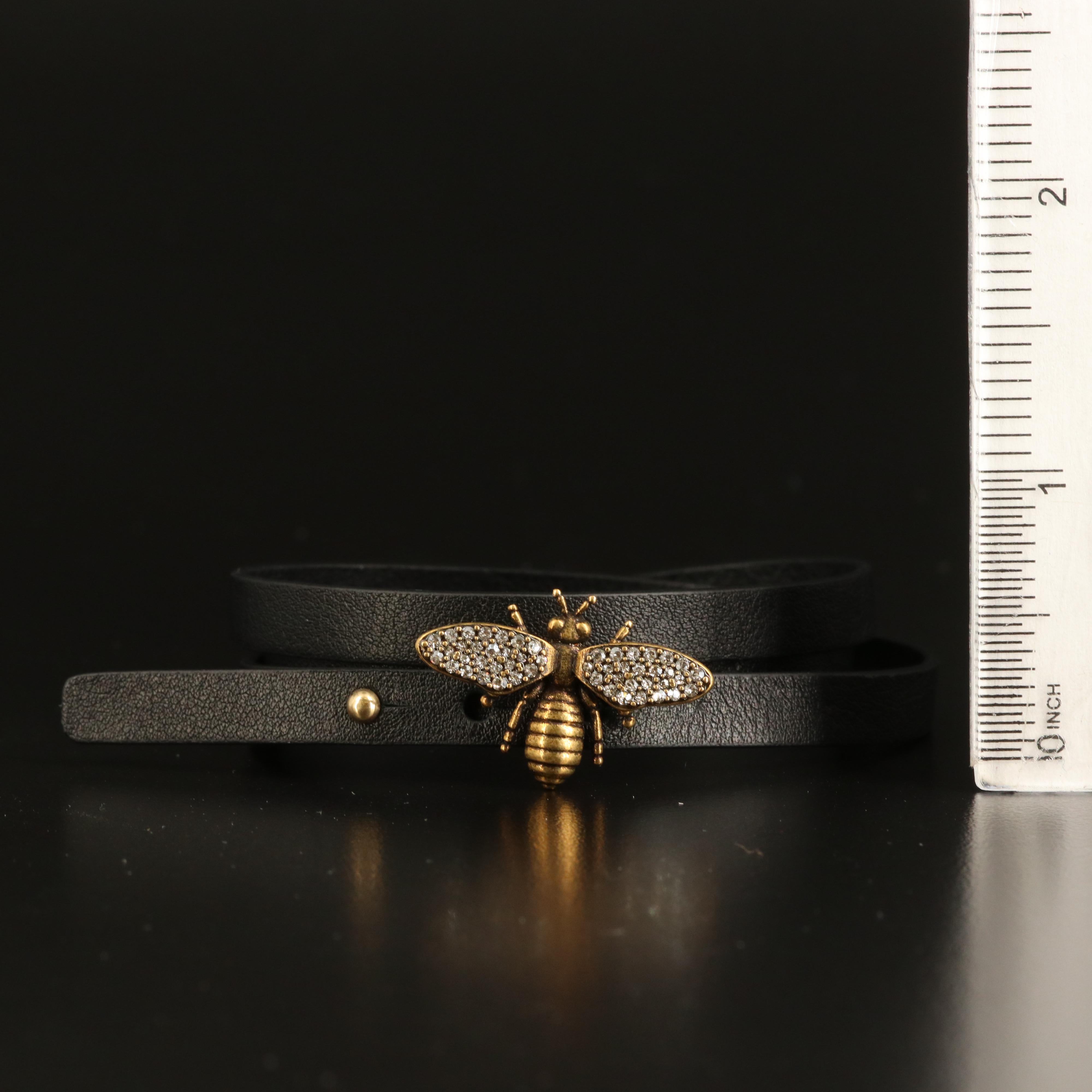 Christian Dior Crystal Bee Wrap Bracelet