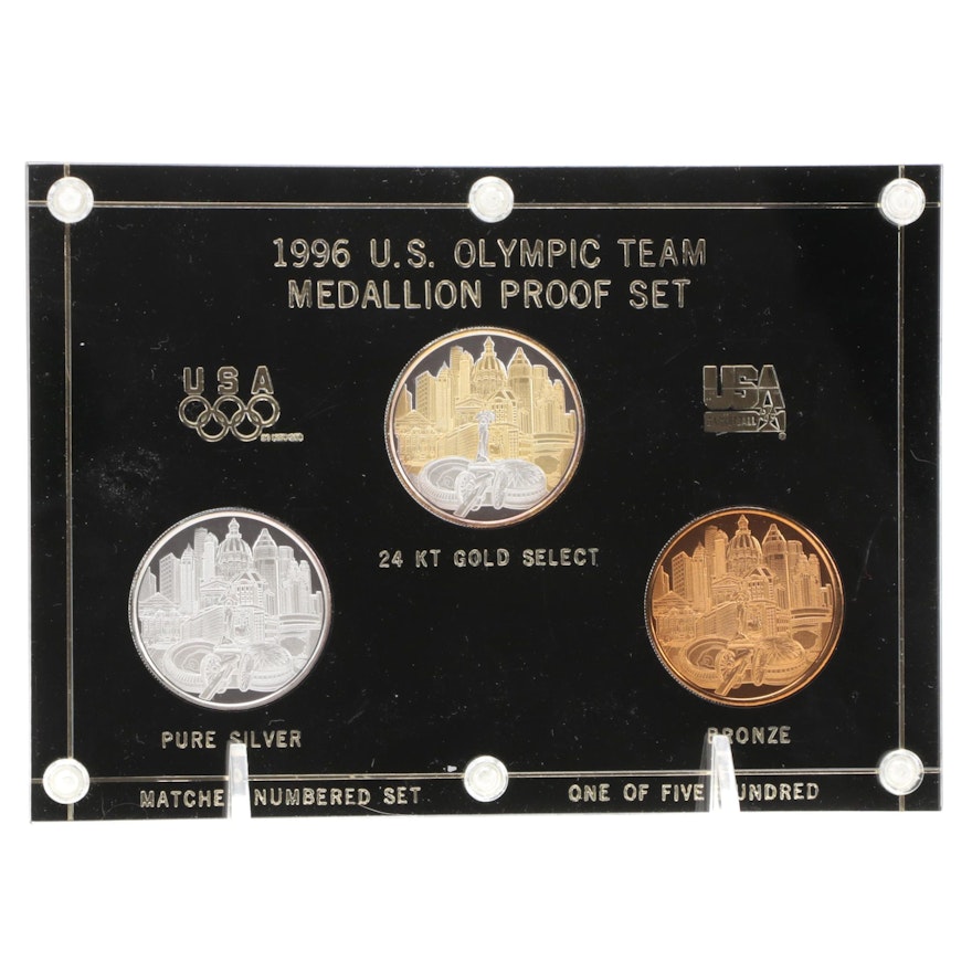 1996 U.S. Olympic Team Limited Edition Medallion Proof Set