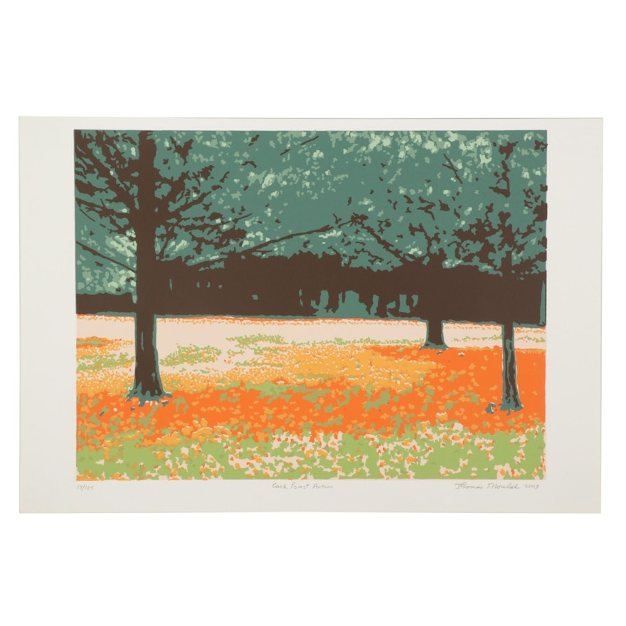 Thomas Norulak Serigraph "Cook Forest Autumn," 2003