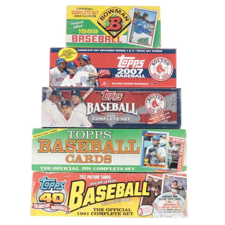 1980s-2000s MLB Cards Including Sealed 2005 Topps Complete Set