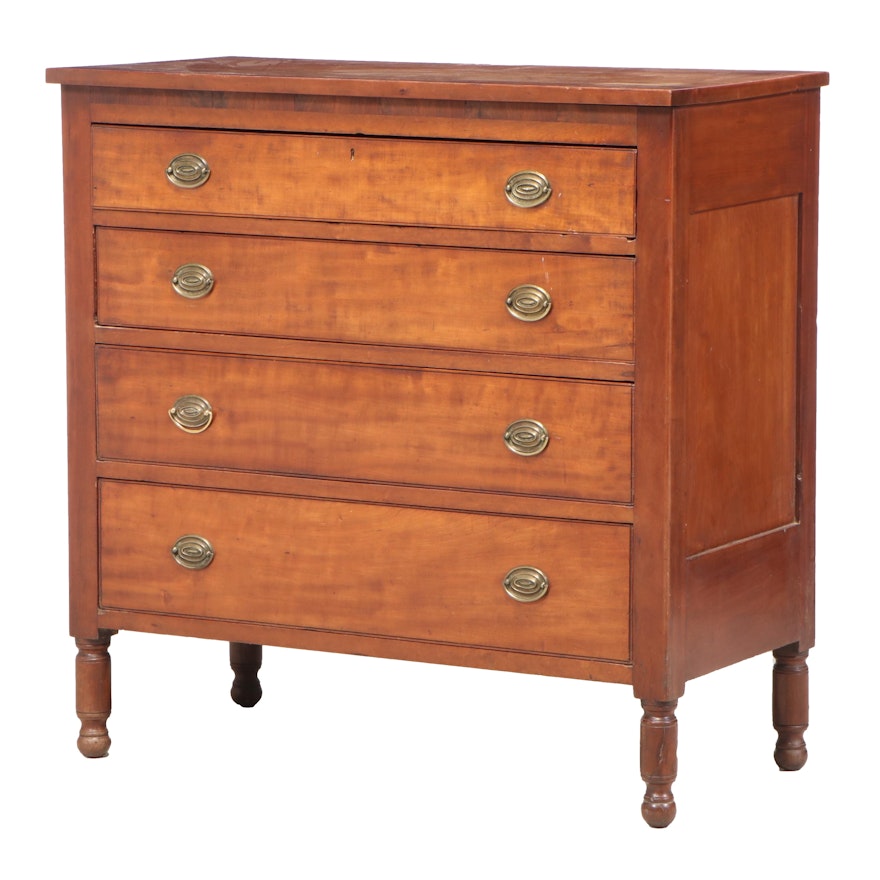 Late Federal Cherry Chest of Drawers, Early 19th Century