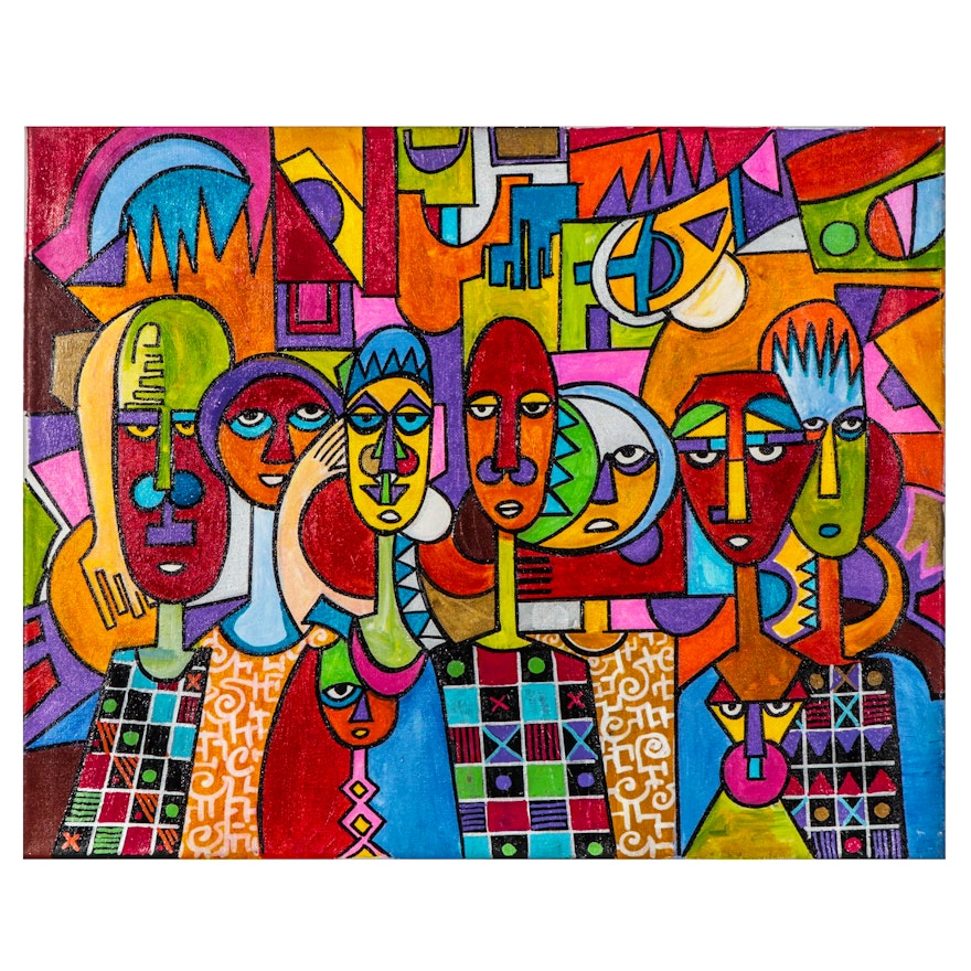 Lanre Buraimoh Acrylic Painting "Symbol of Greatness," 2021