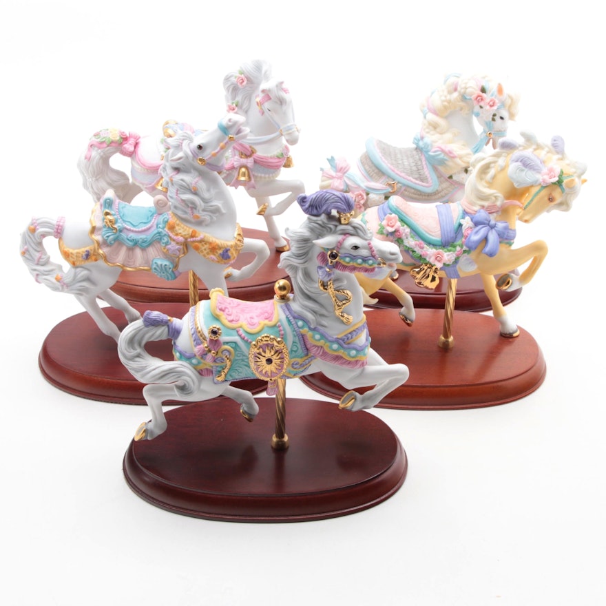 Lenox "Celestial Horse", "Charger" and Other Porcelain Carousel Horses