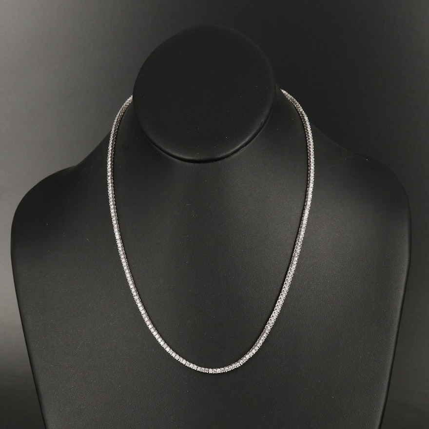 14K 5.00 CTW Diamond Line Necklace