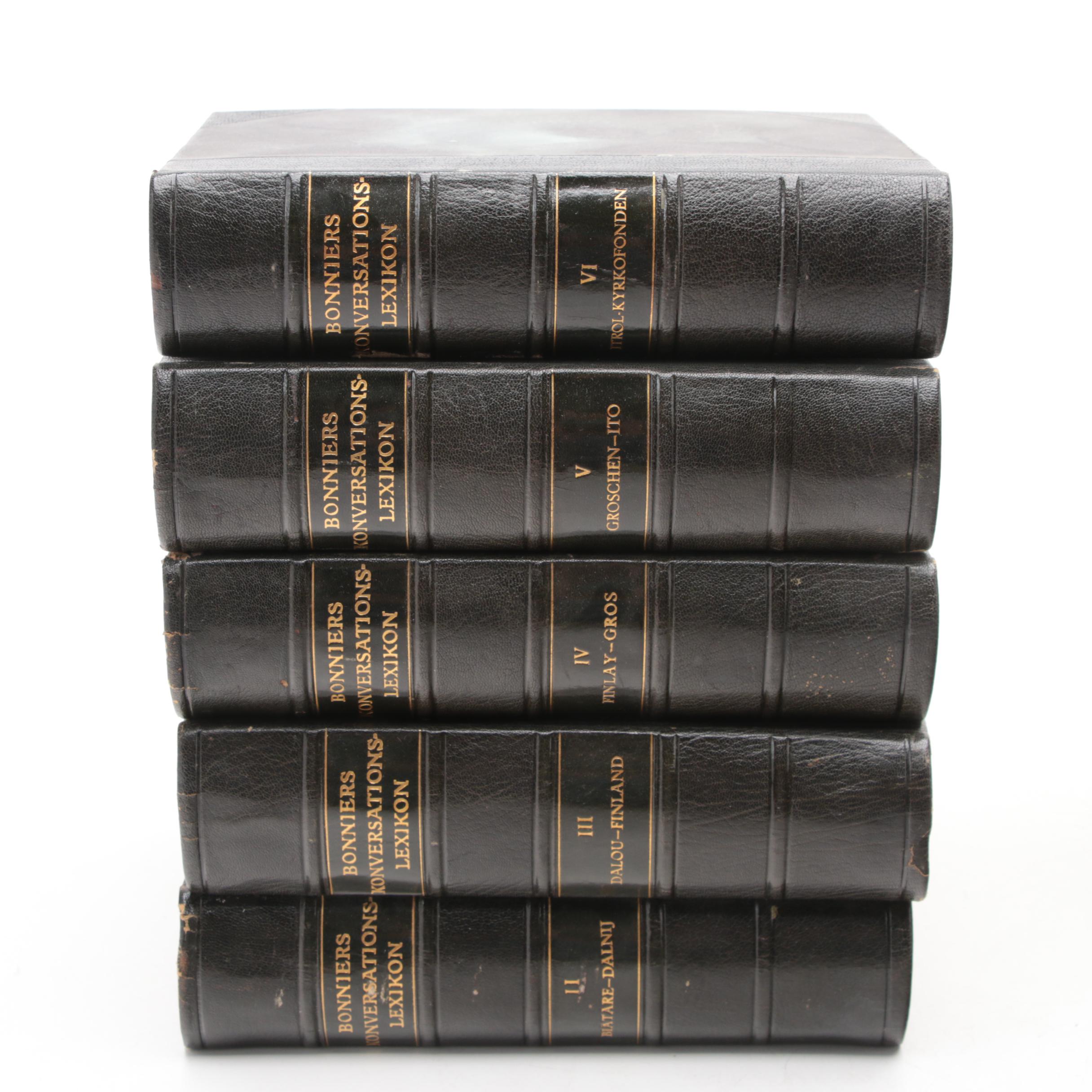 "Bonniers Konversations Lexikon" Partial Series Edited by Yngve Lorents, 1920s