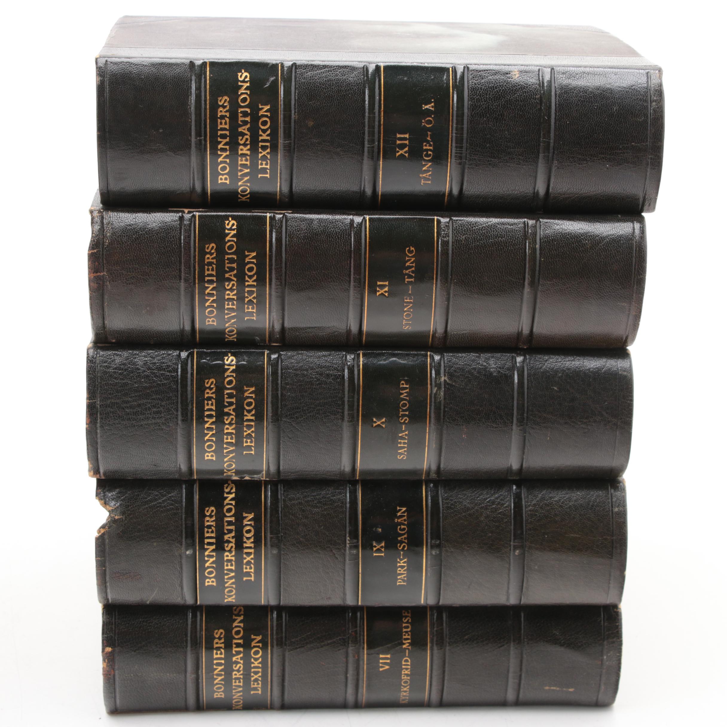 "Bonniers Konversations Lexikon" Partial Series Edited by Yngve Lorents, 1920s