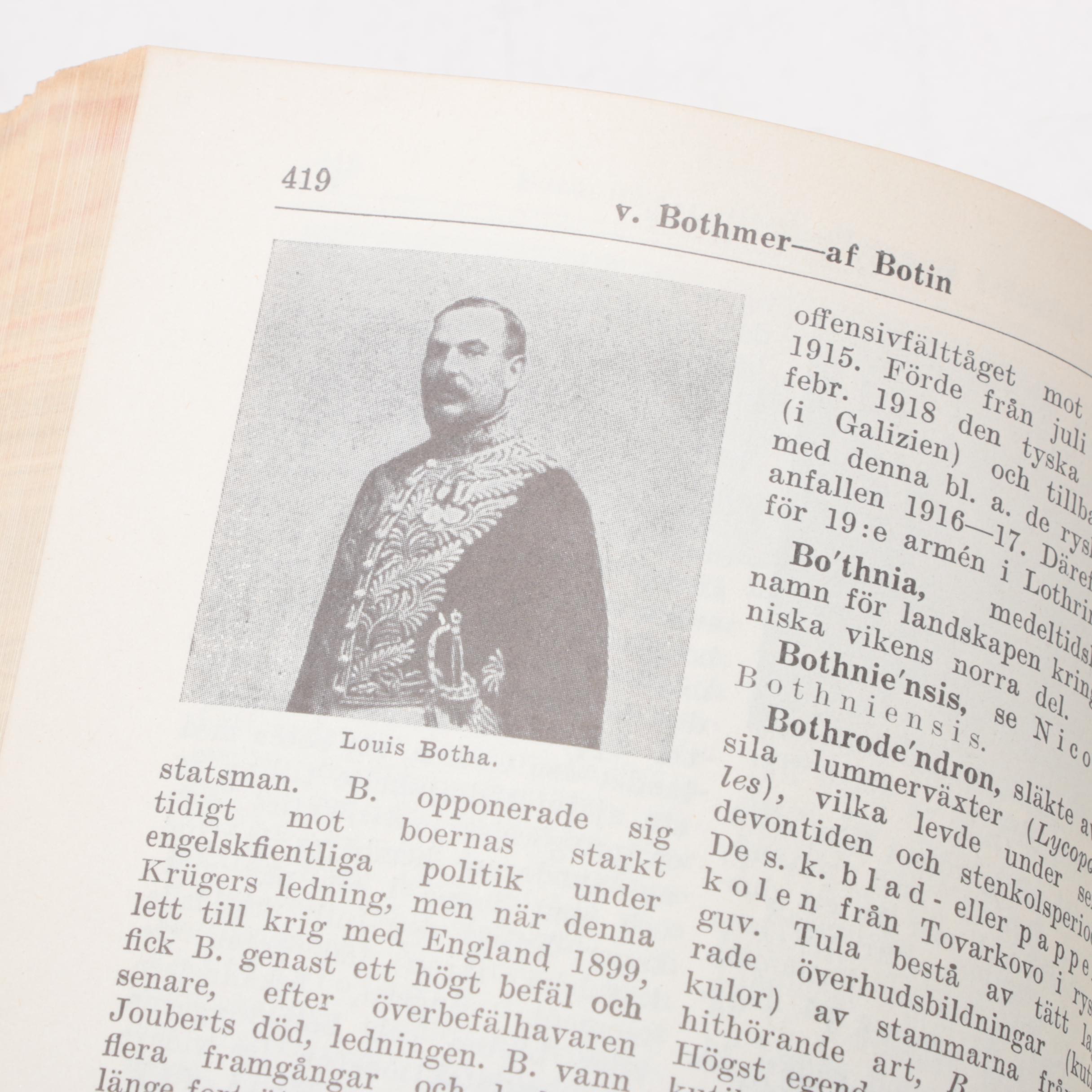 "Bonniers Konversations Lexikon" Partial Series Edited by Yngve Lorents, 1920s