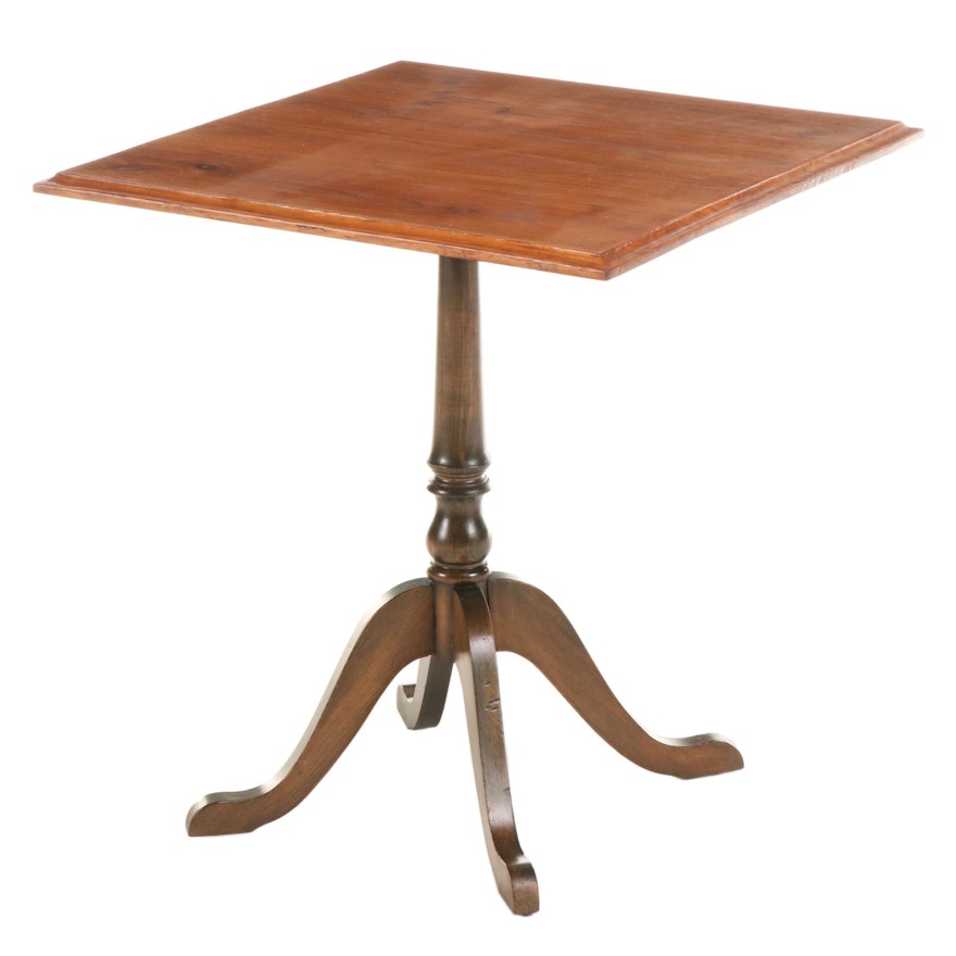 Tilt-Top Wood Tripod Table, 20th Century