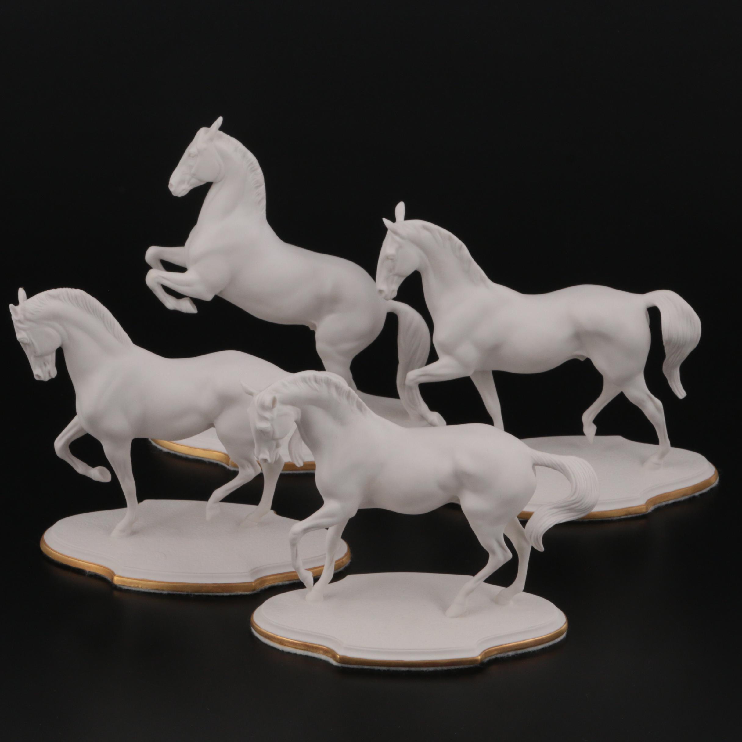 Franklin Mint Spanish Riding School Vienna Porcelain Horses by Pamela du Bouley