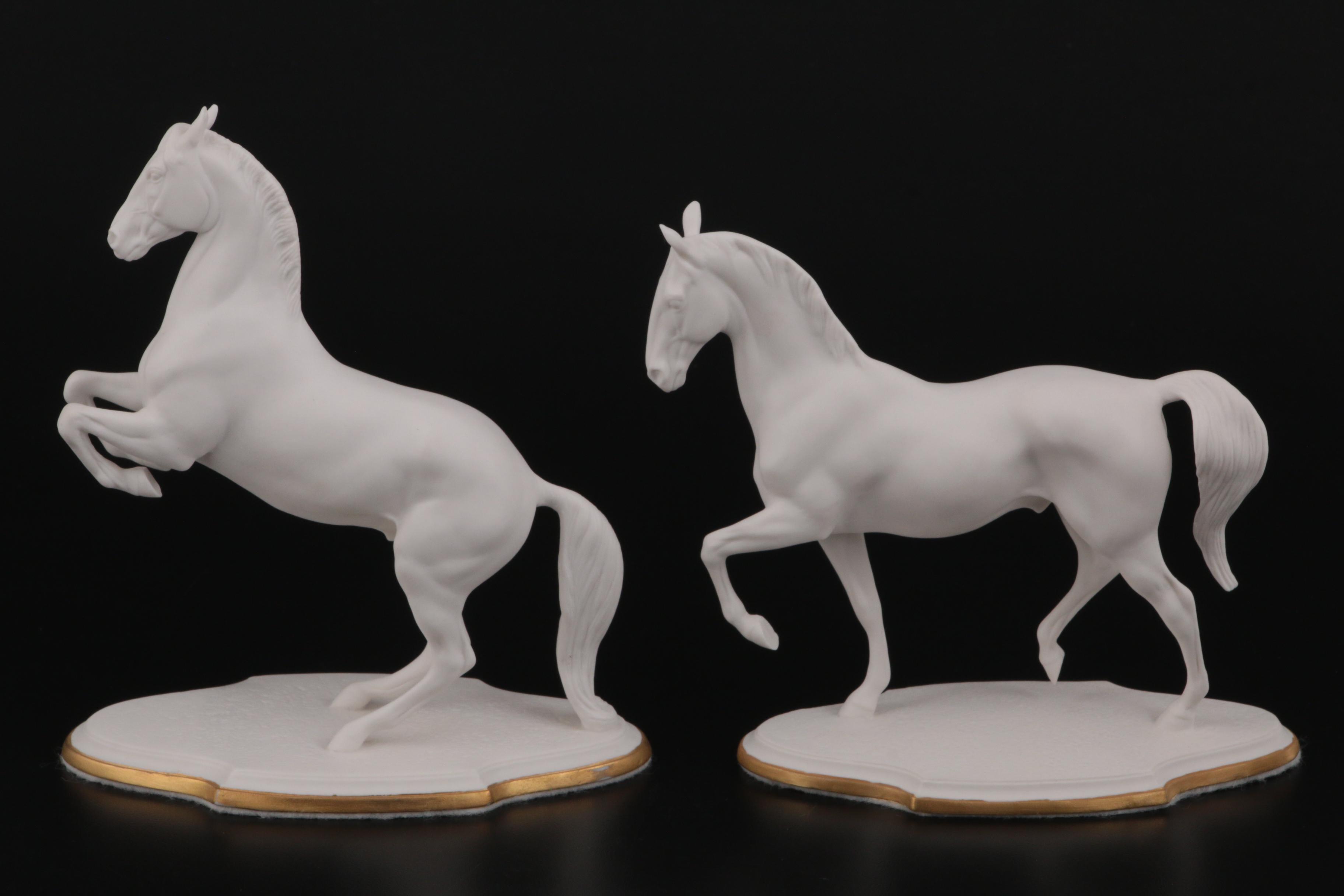 Franklin Mint Spanish Riding School Vienna Porcelain Horses by Pamela du Bouley