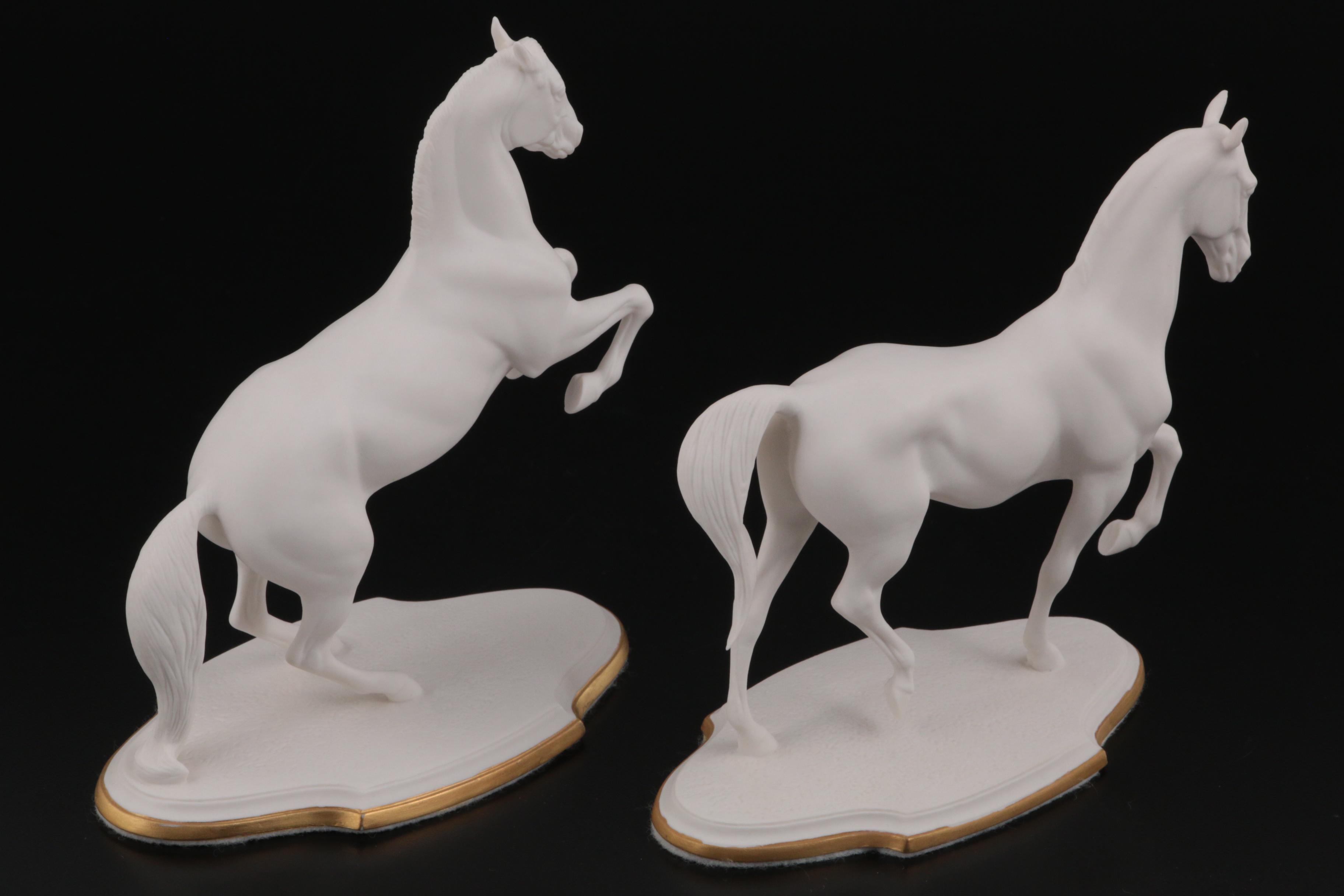 Franklin Mint Spanish Riding School Vienna Porcelain Horses by Pamela du Bouley