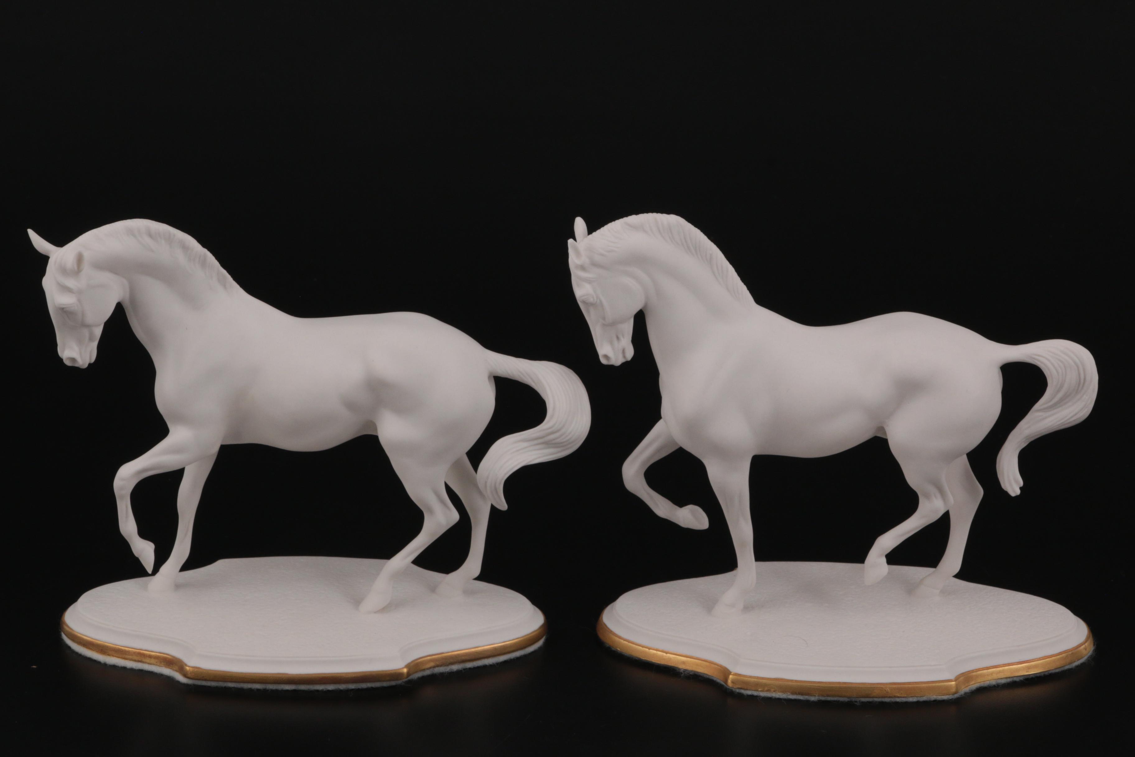 Franklin Mint Spanish Riding School Vienna Porcelain Horses by Pamela du Bouley