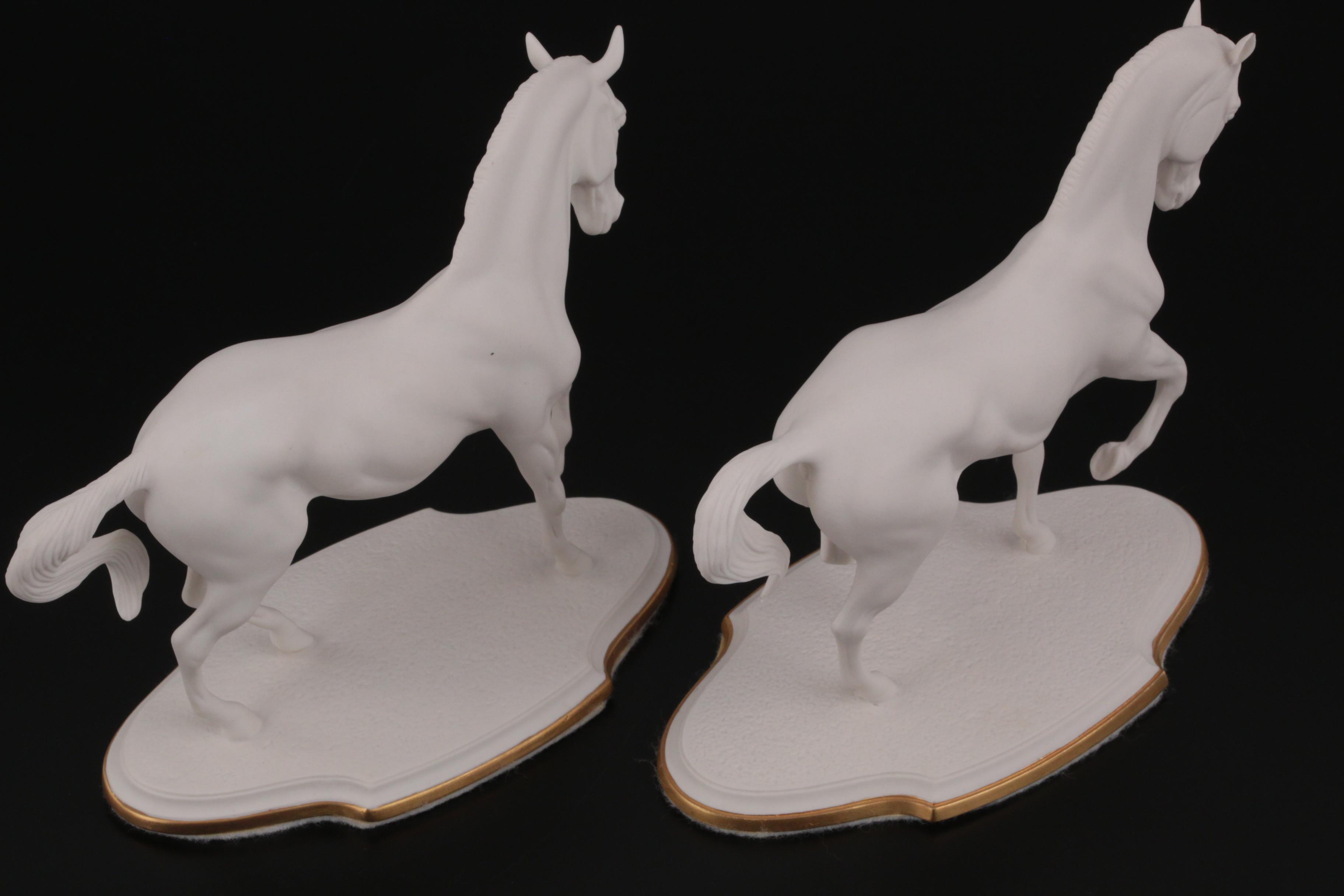Franklin Mint Spanish Riding School Vienna Porcelain Horses by Pamela du Bouley