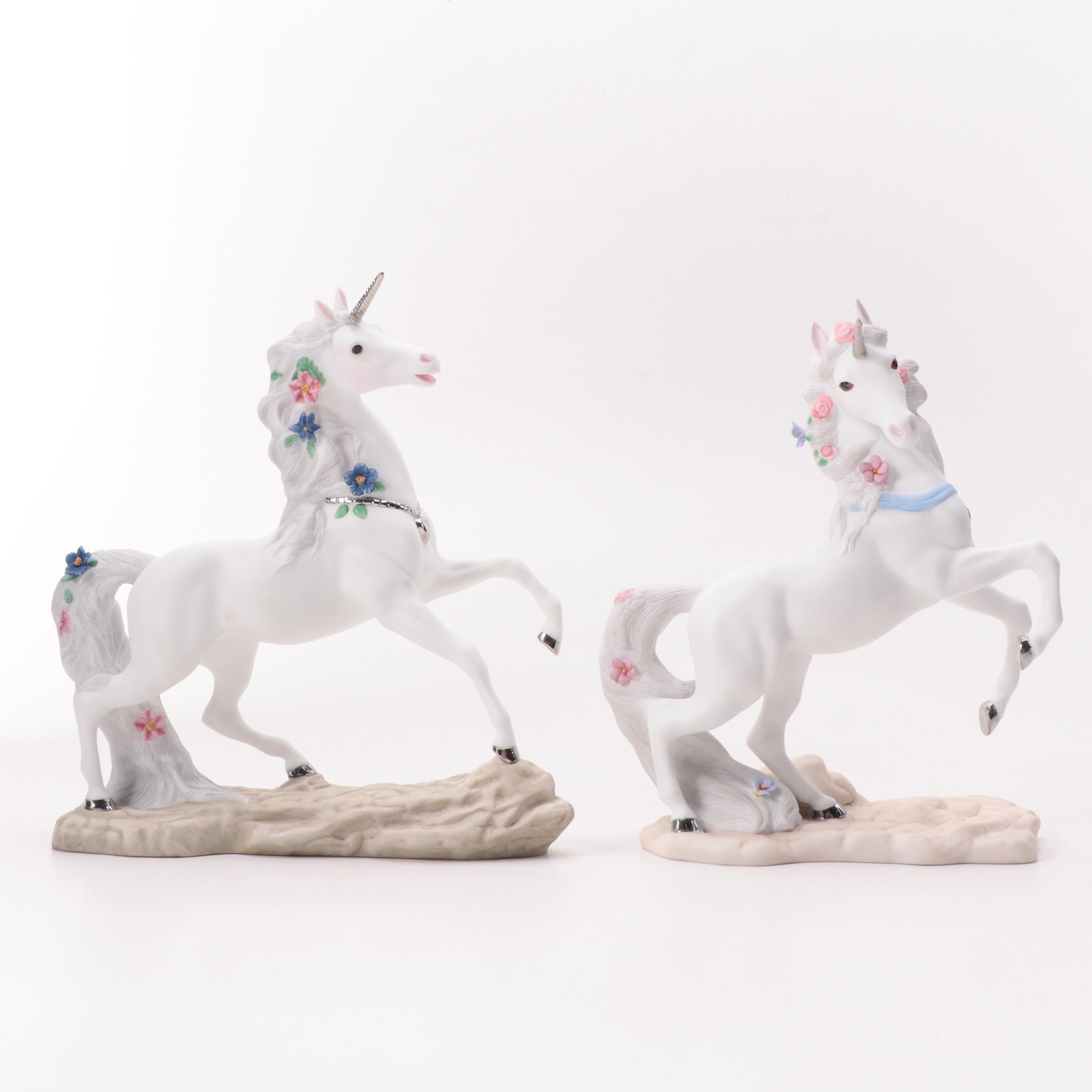 Princeton Gallery "Love's Courtship" and Other Porcelain Unicorns, 1990s