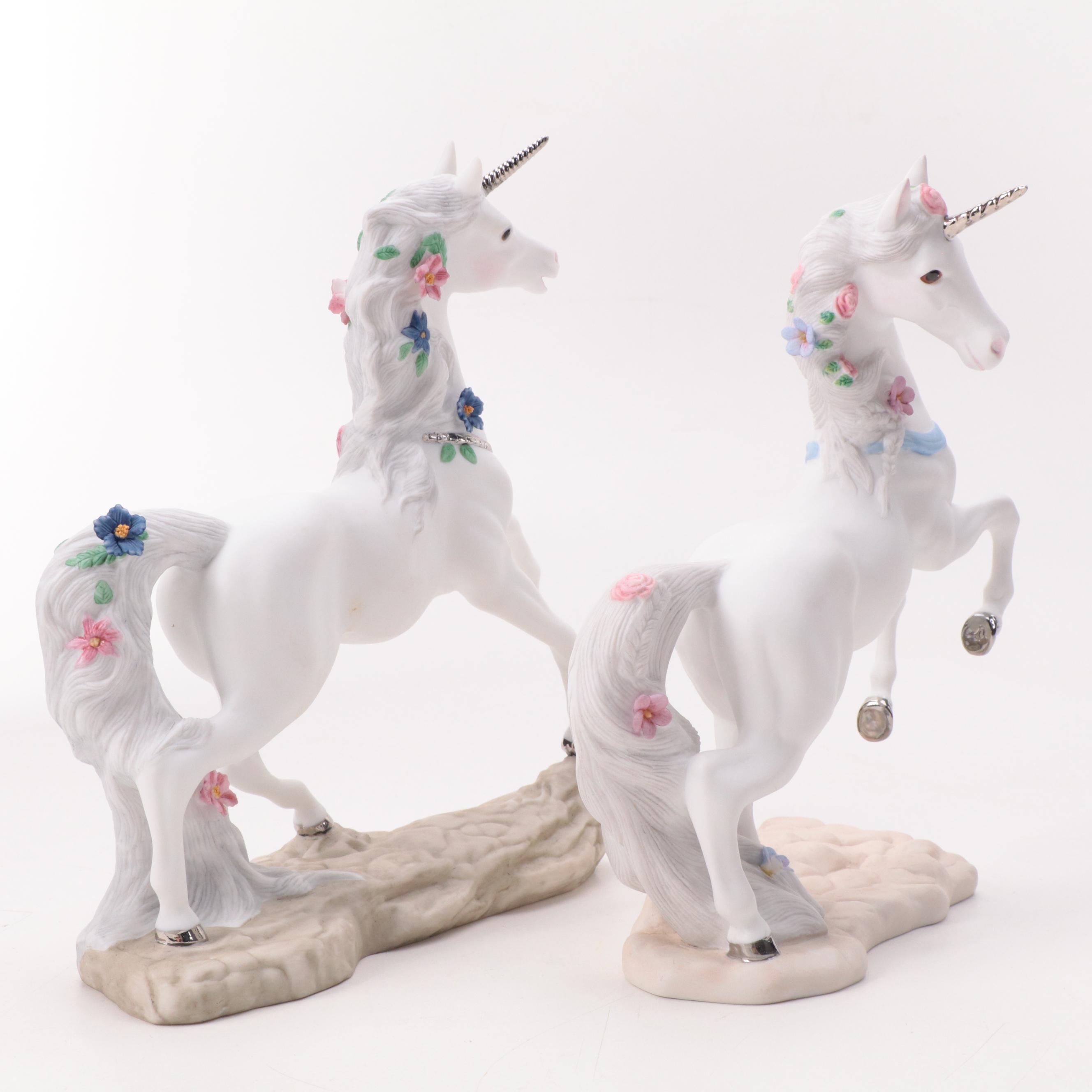 Princeton Gallery "Love's Courtship" and Other Porcelain Unicorns, 1990s
