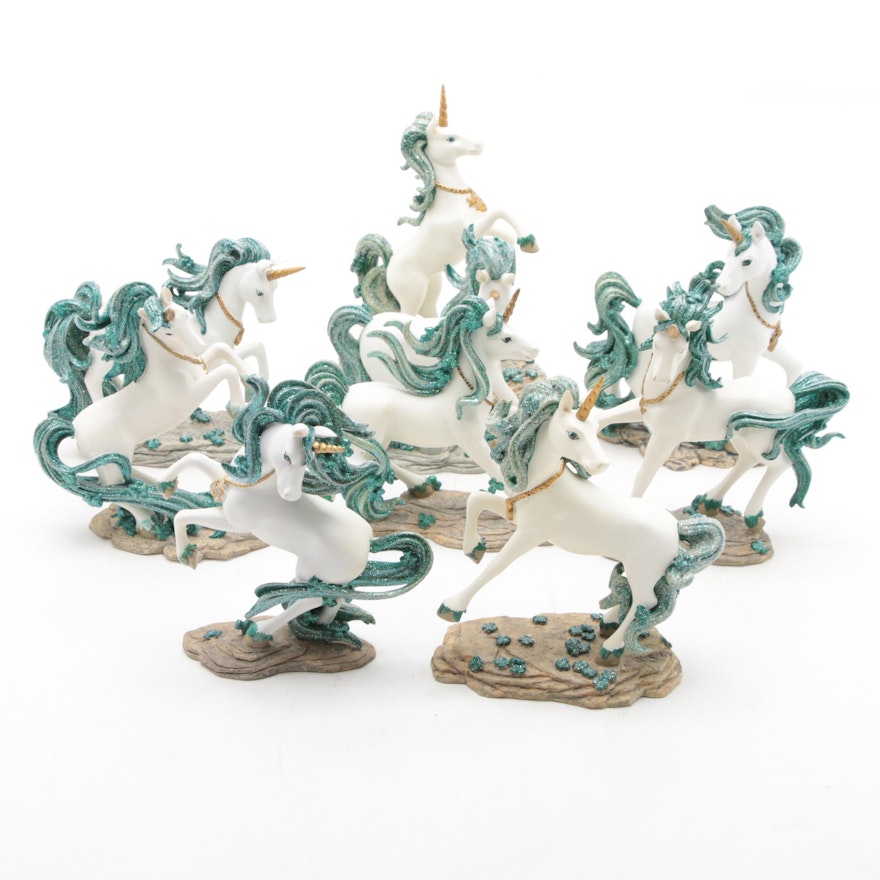 Hamilton Collection "Emerald Isle Unicorn" Cast Resin Figurines