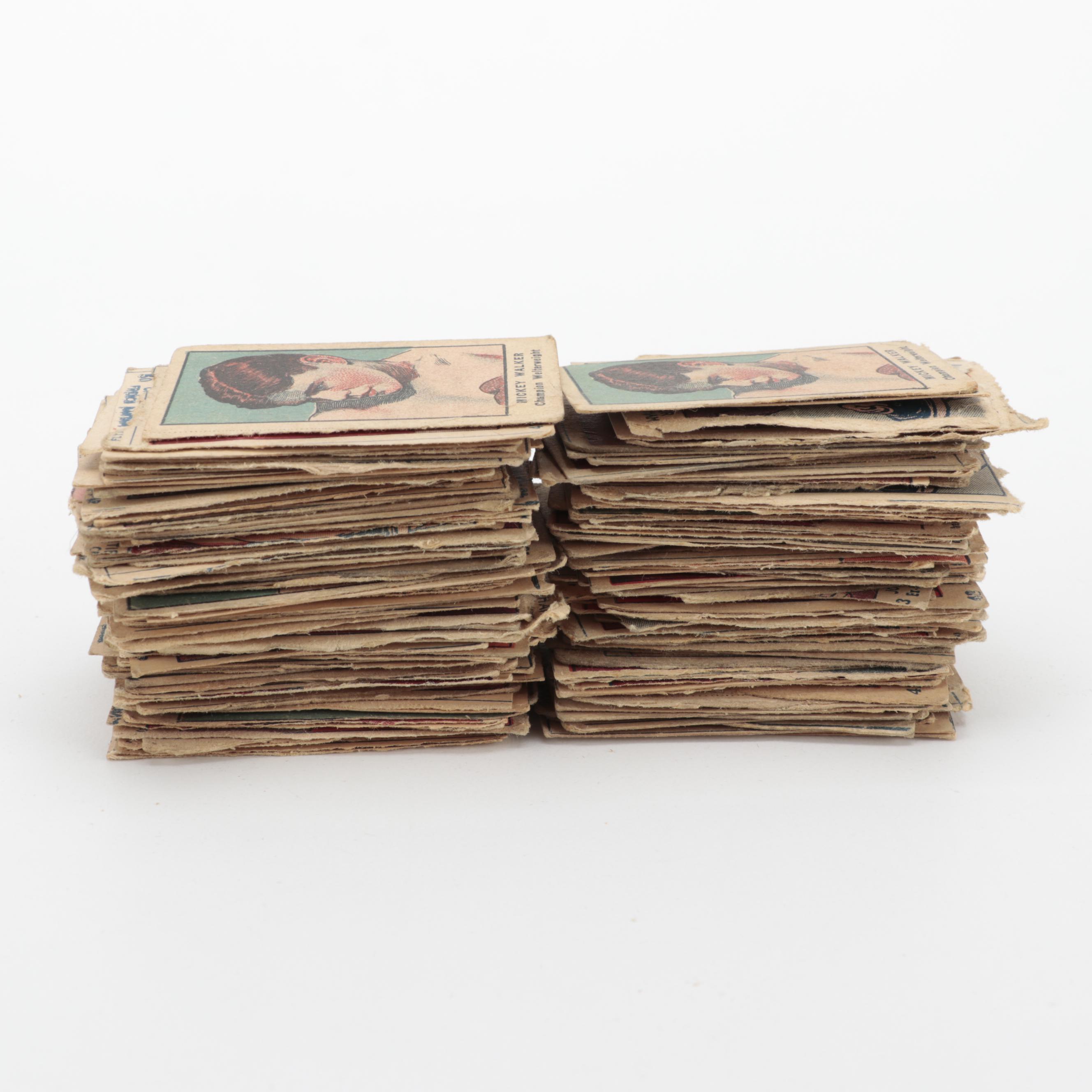 1920s Boxing Champions Strip Cards with Pancho Villa and Abe Goldstein