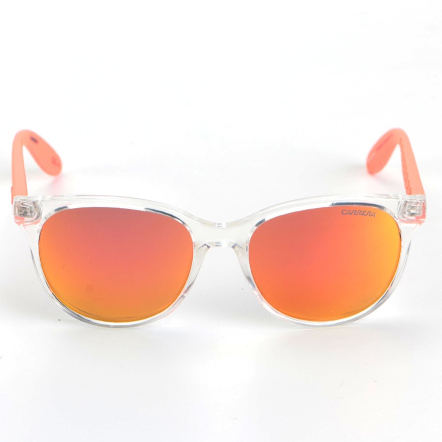 Carrera Junior Sunglasses Carrerino 12 Clear-Orange Frame Mirror Lens with Case