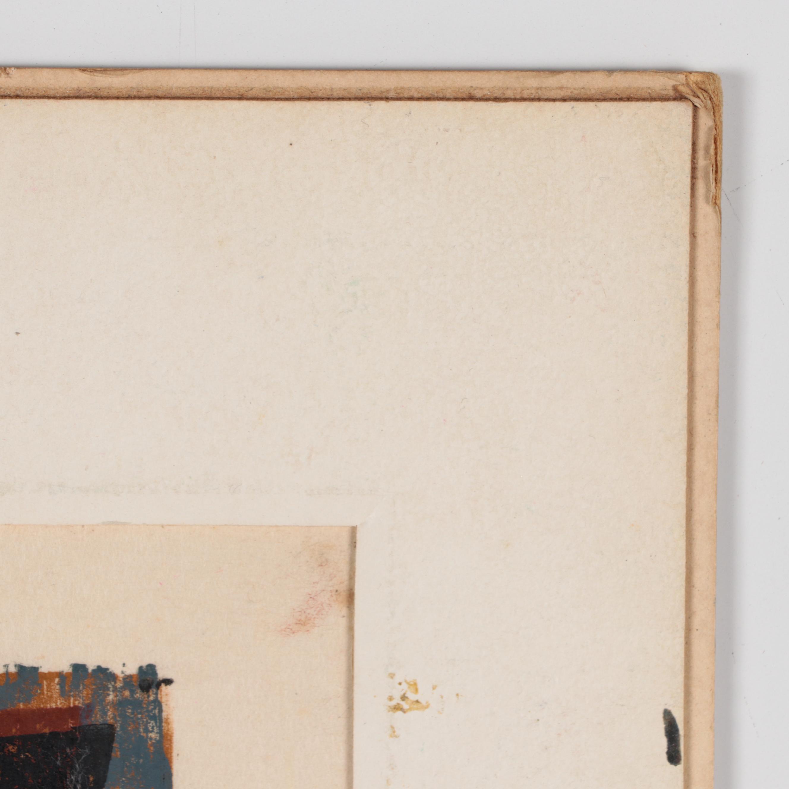 Irving Trabich Woodcut of Abstract Figures, 1953