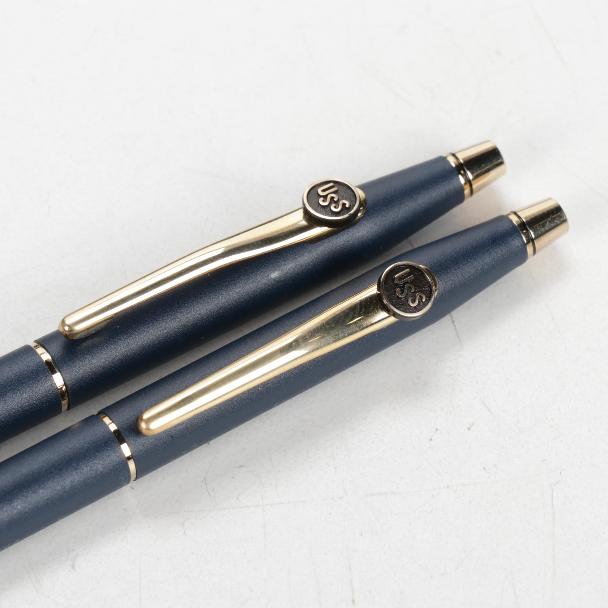 Cross and Parker "USS" Pen Sets, Sheaffer Fountain Pen, Autopoint Pencil