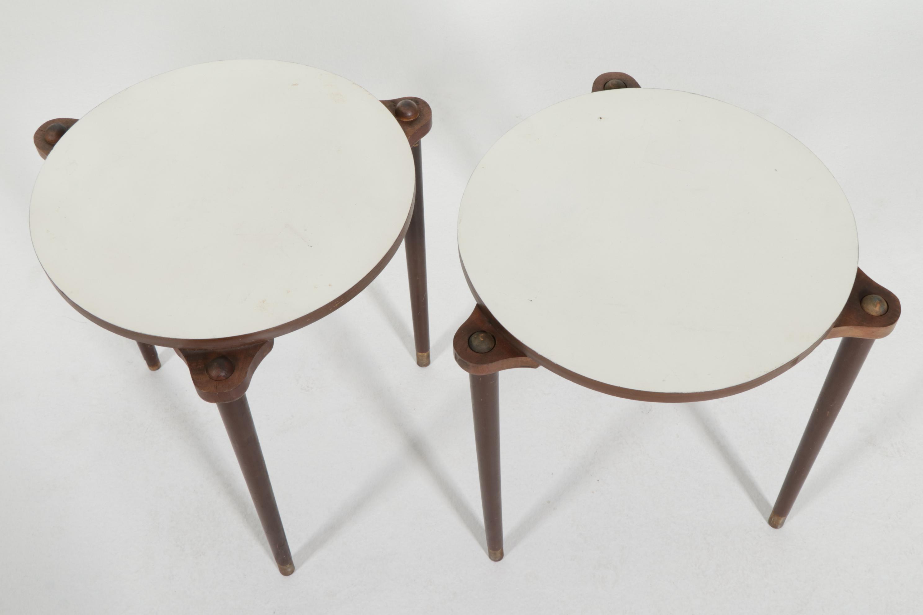 Pair of Artex Butlerette Mid Century Modern Stacking Tables
