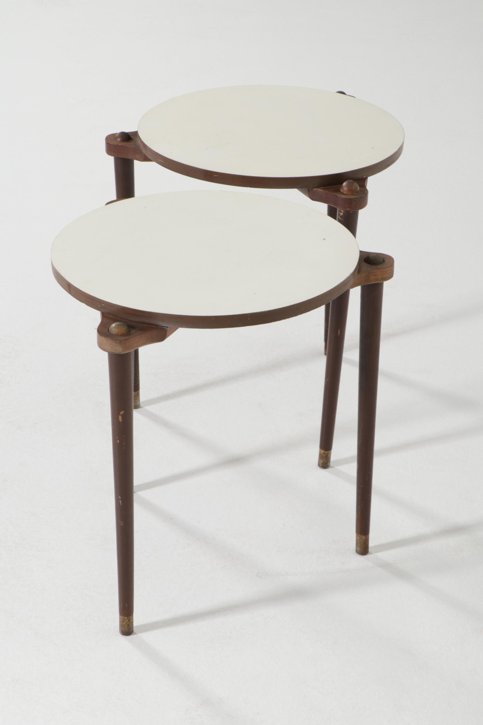 Pair of Artex Butlerette Mid Century Modern Stacking Tables