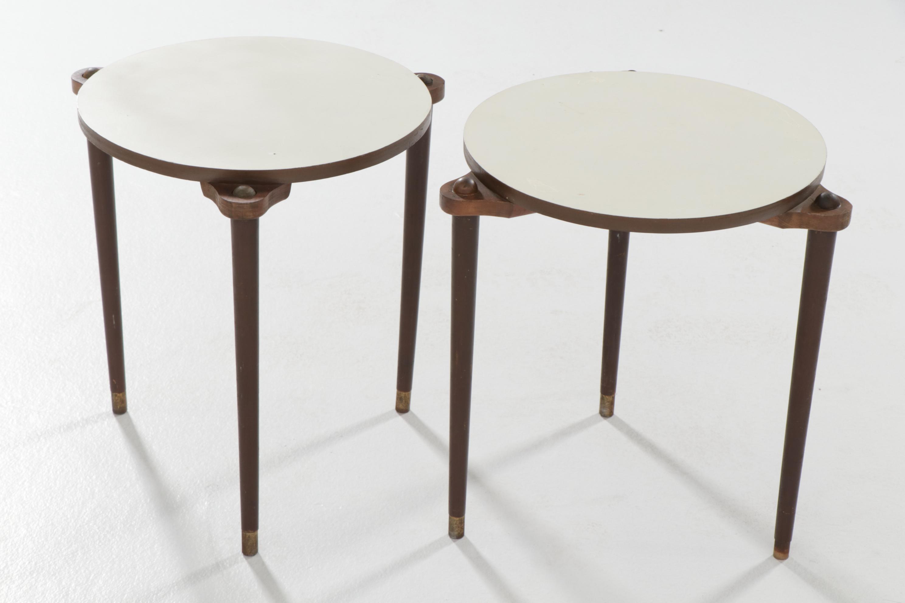 Pair of Artex Butlerette Mid Century Modern Stacking Tables
