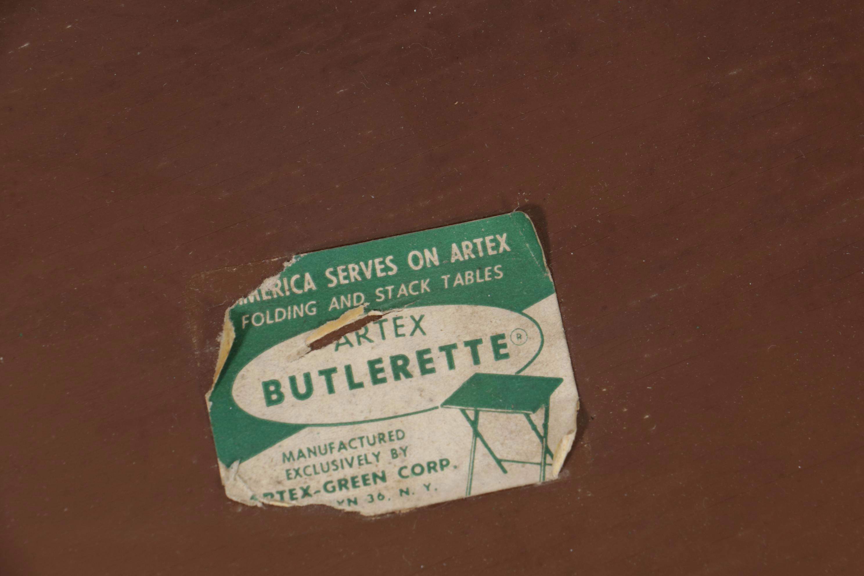 Pair of Artex Butlerette Mid Century Modern Stacking Tables