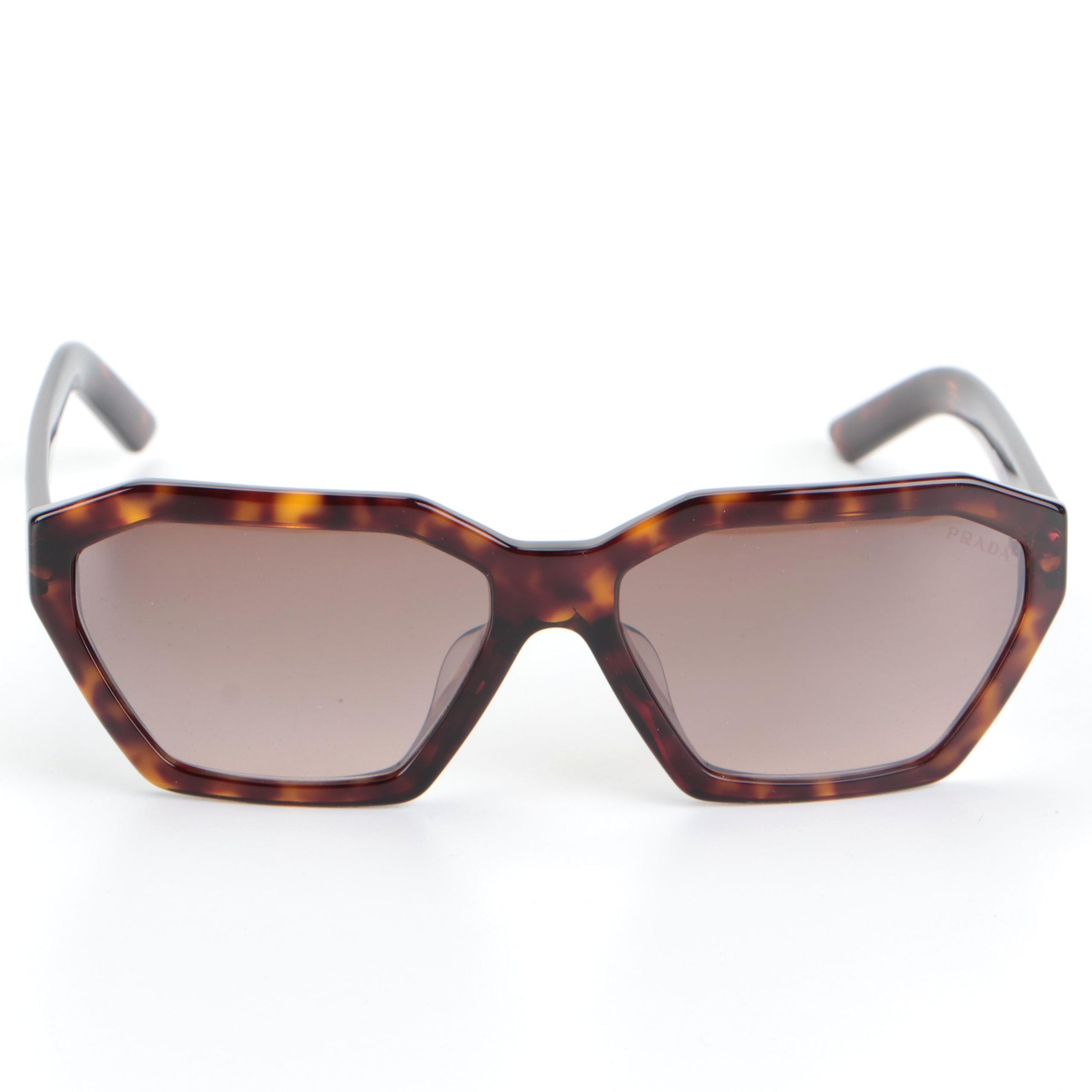 Prada SPR03V-F Sunglasses in Tortoise Acetate with Case and Box