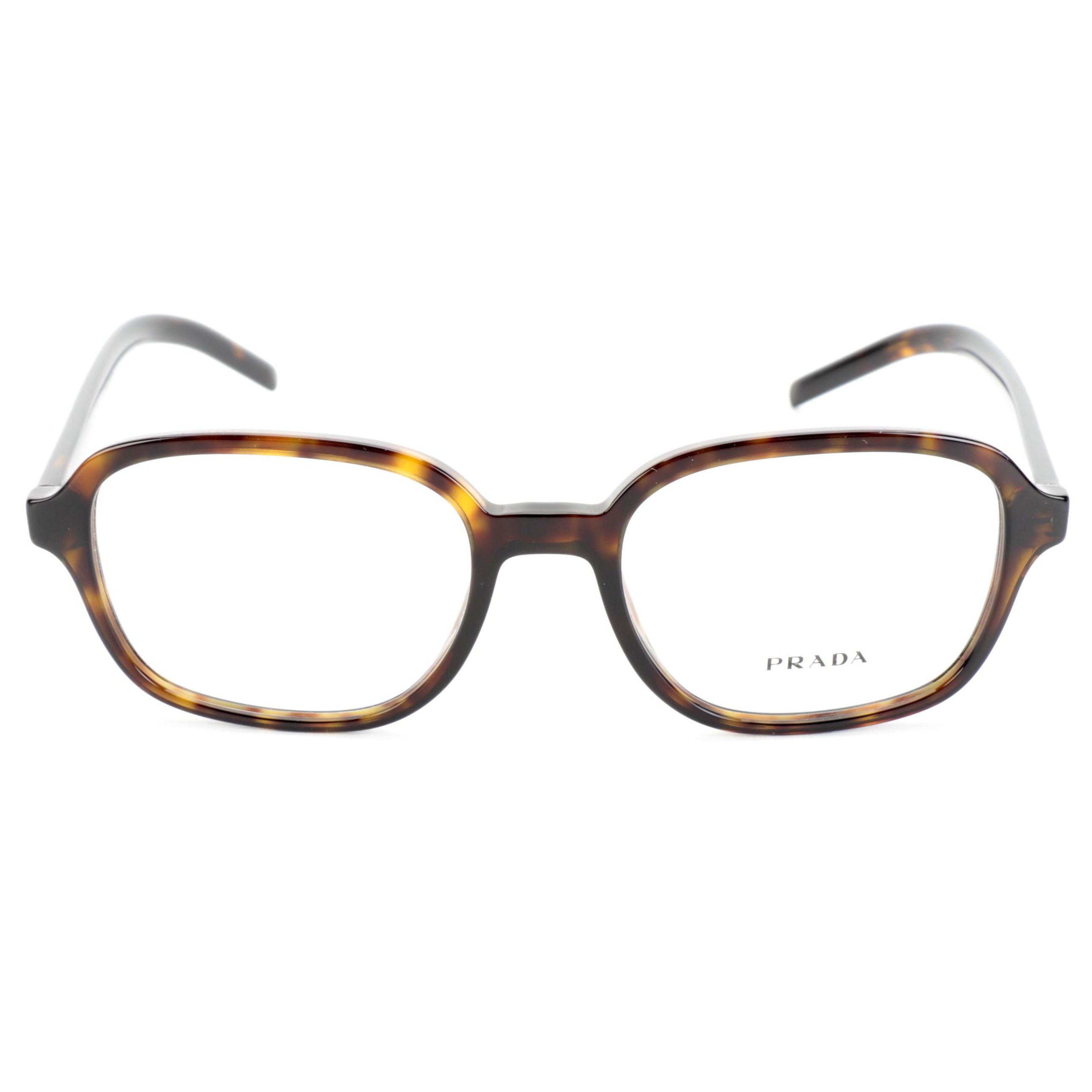 Prada VPR08X Rectangular Eyeglasses in Havana with Case