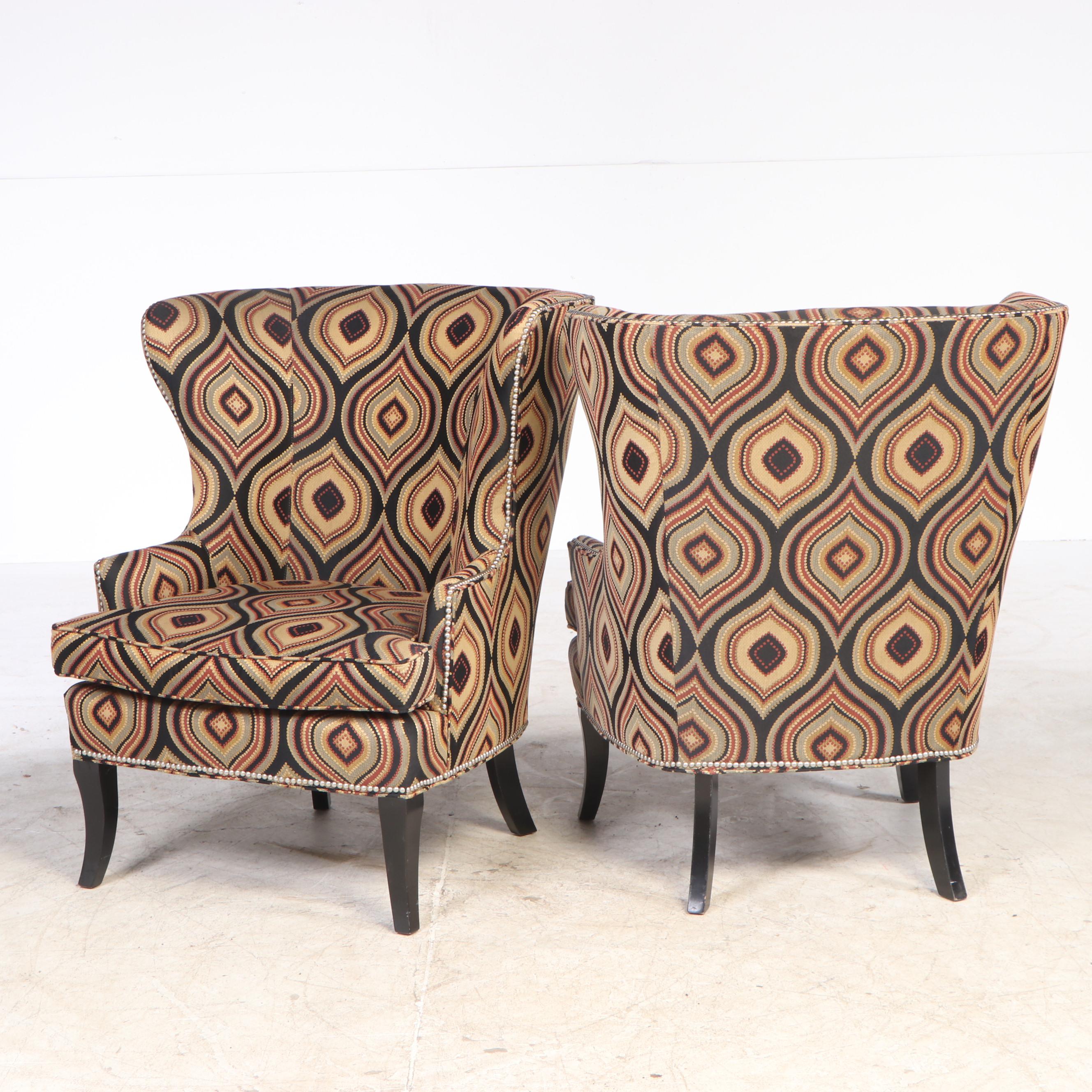 Sam Moore Wingback Lounge Chairs