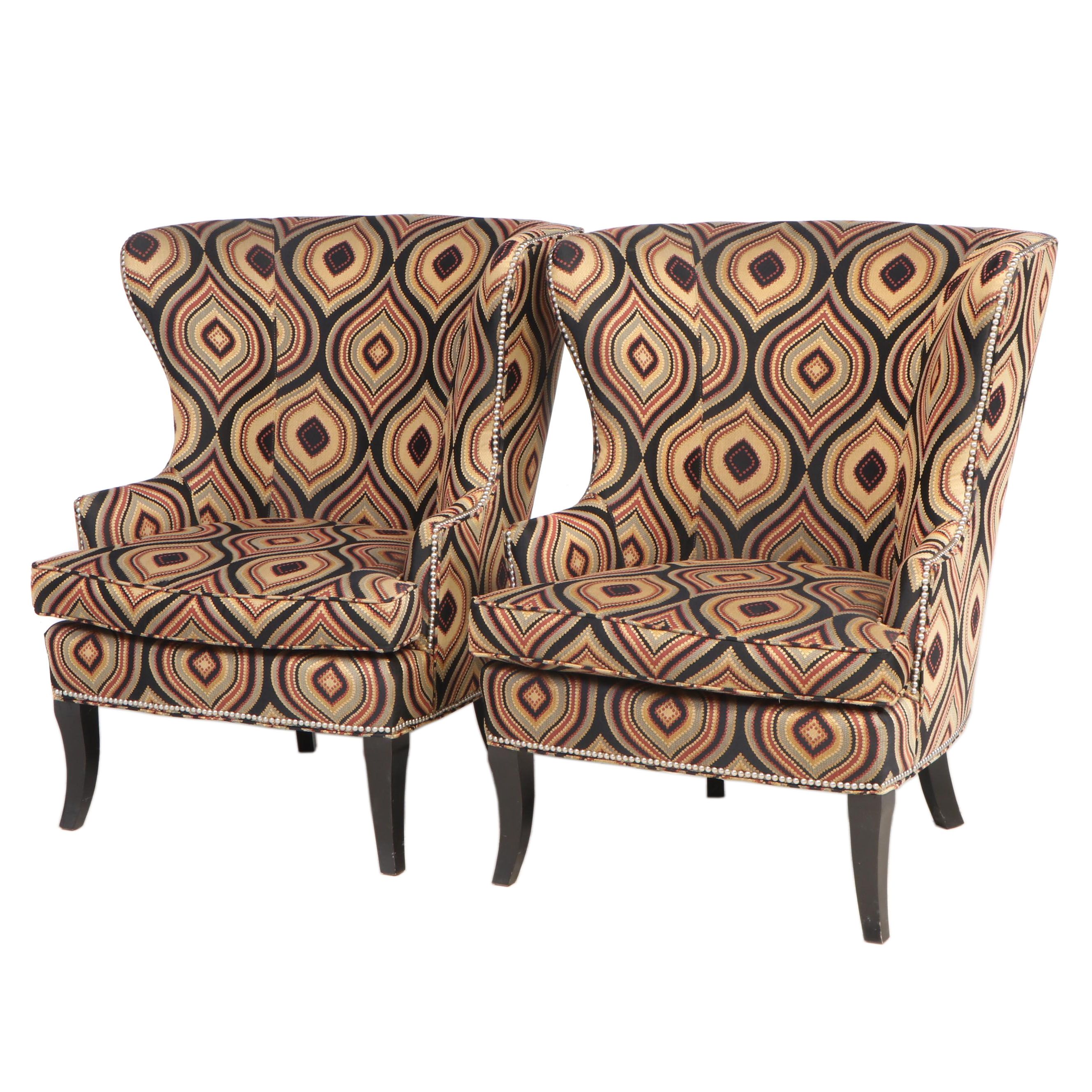 Sam Moore Wingback Lounge Chairs