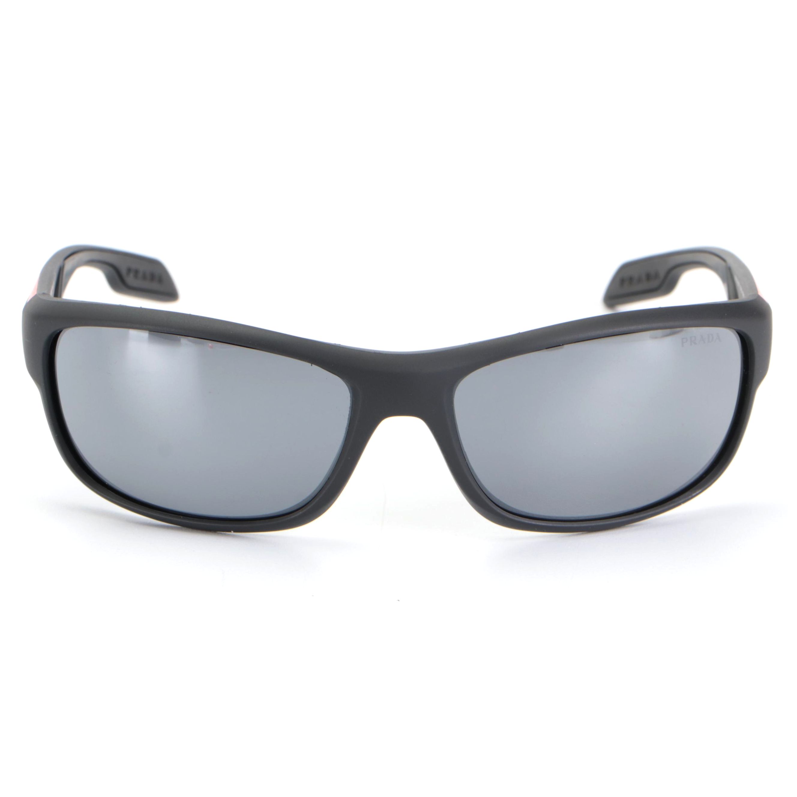 Prada Linea Rossa SPS 13U Sunglasses in Black Matte Frame with Slip Case and Box