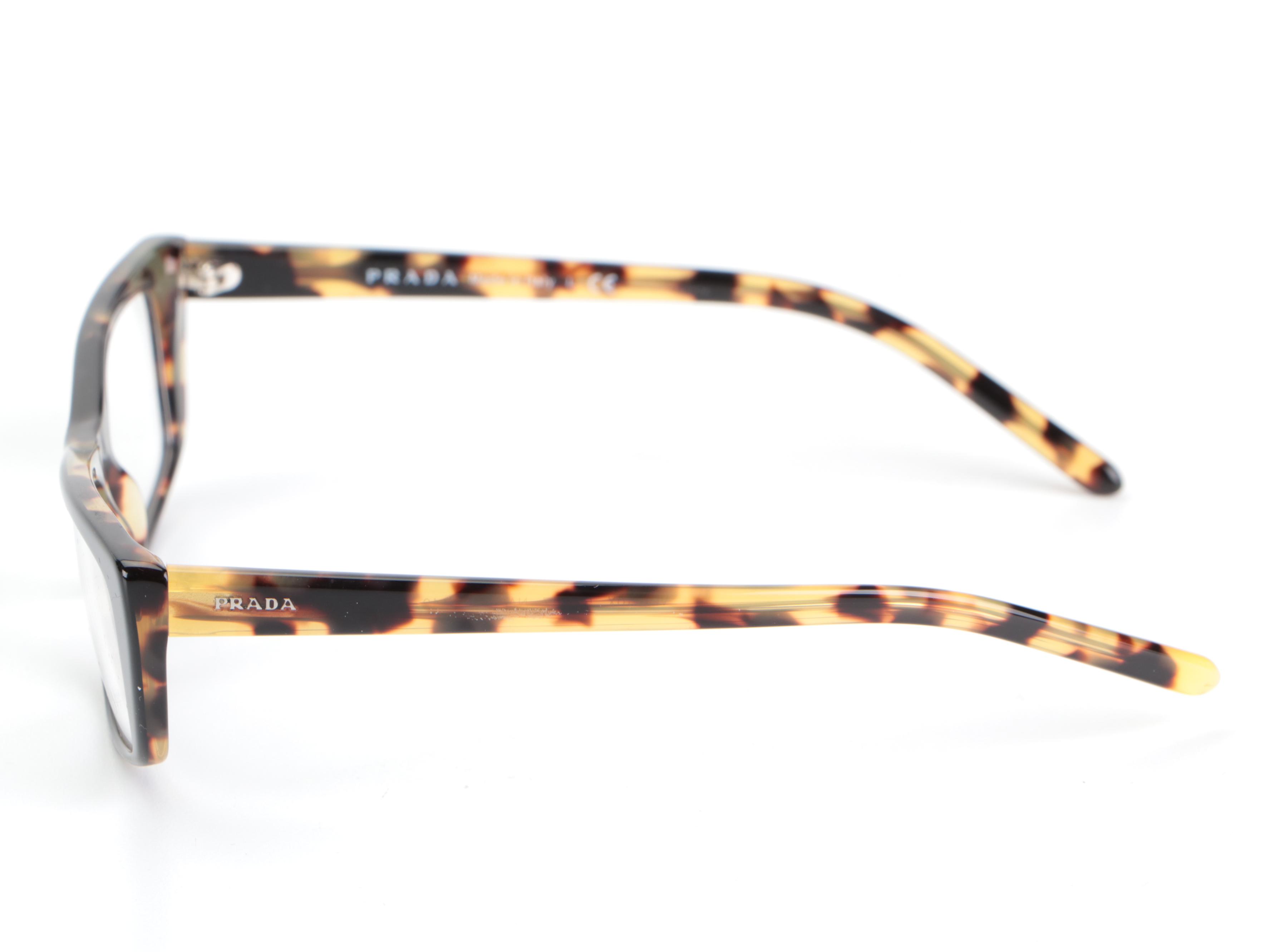 Prada VPR 10X Rectangular Eyeglasses with Case and Box