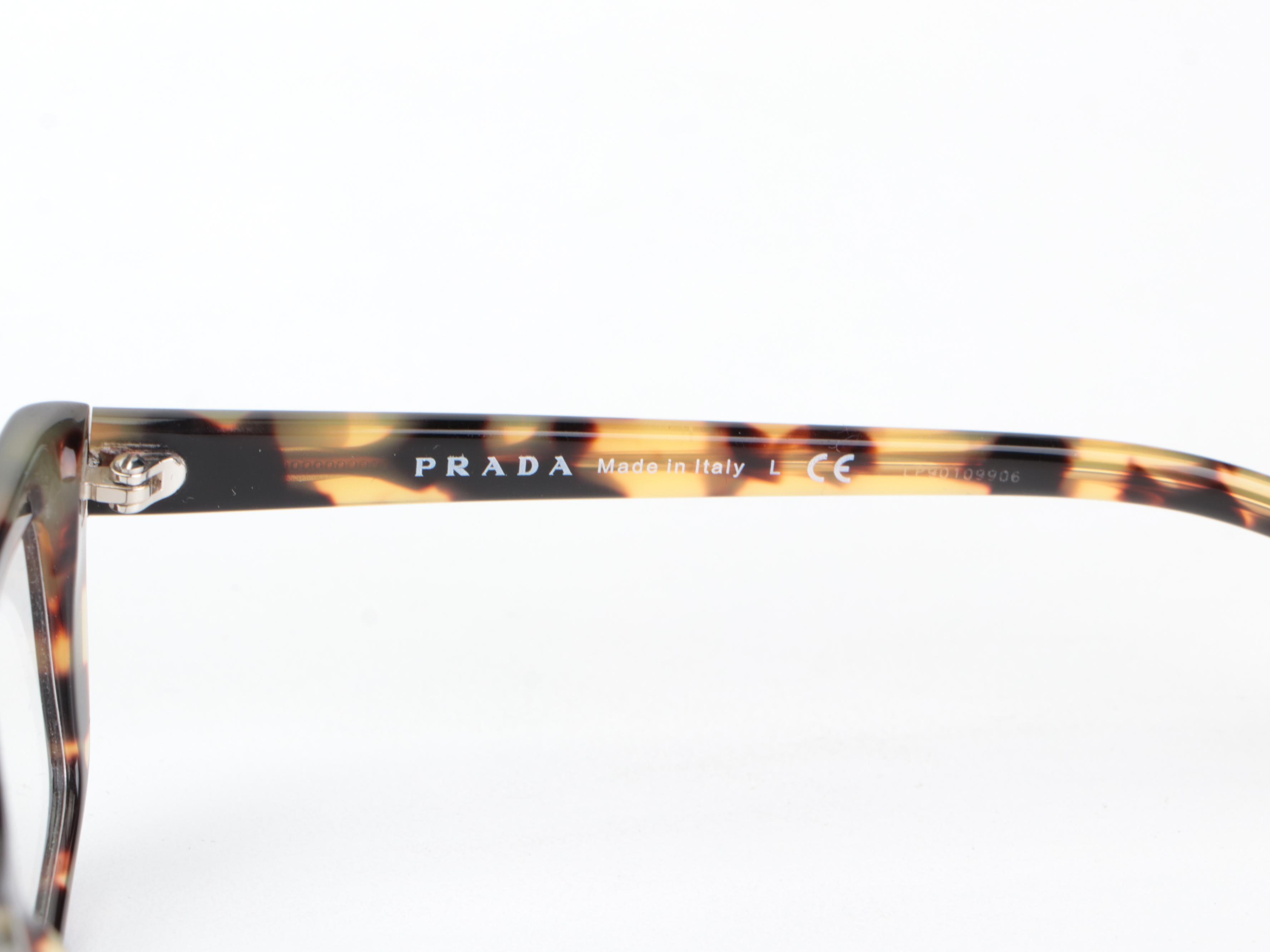 Prada VPR 10X Rectangular Eyeglasses with Case and Box