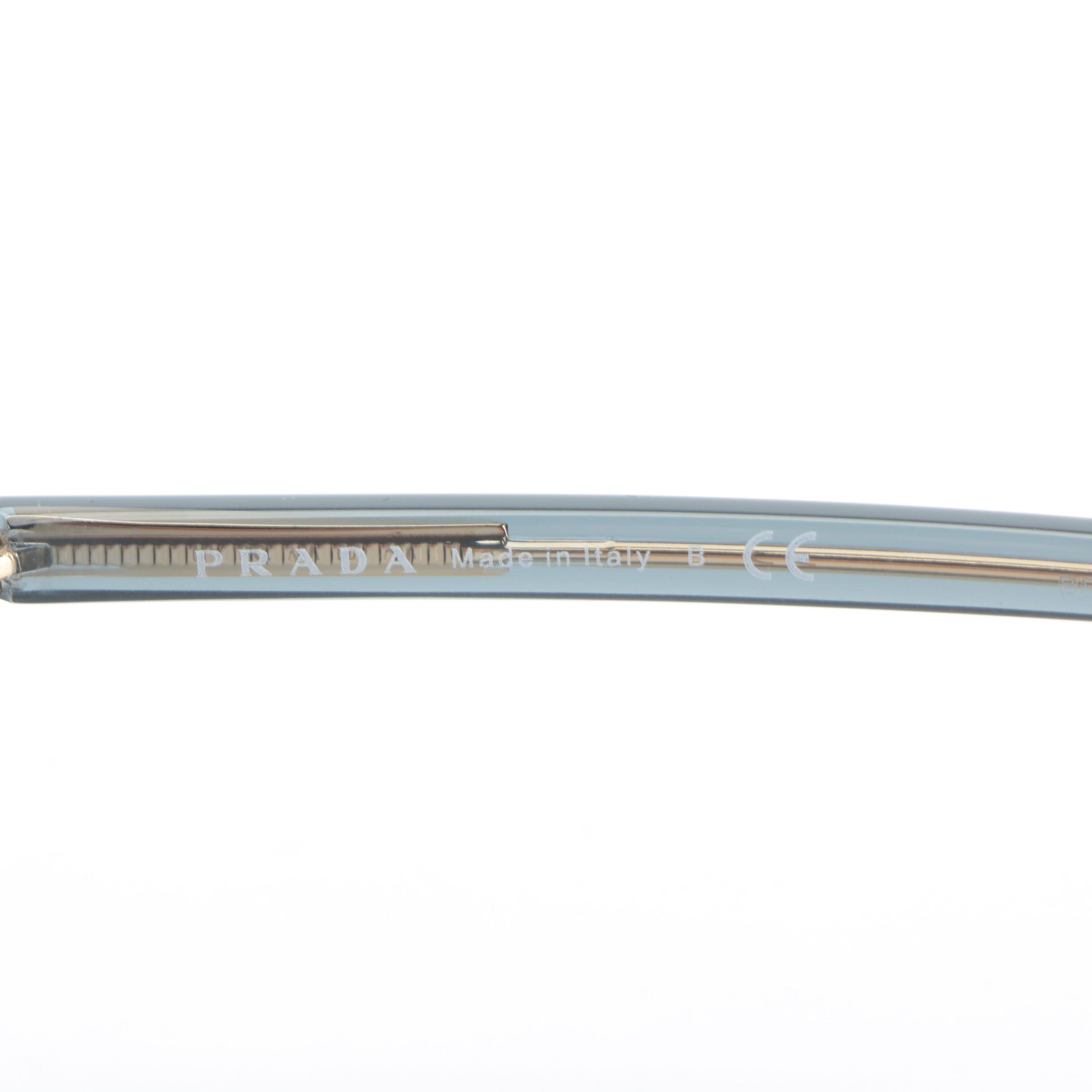 Prada VPR 03X Eyeglasses in Grey Havana with Case and Box