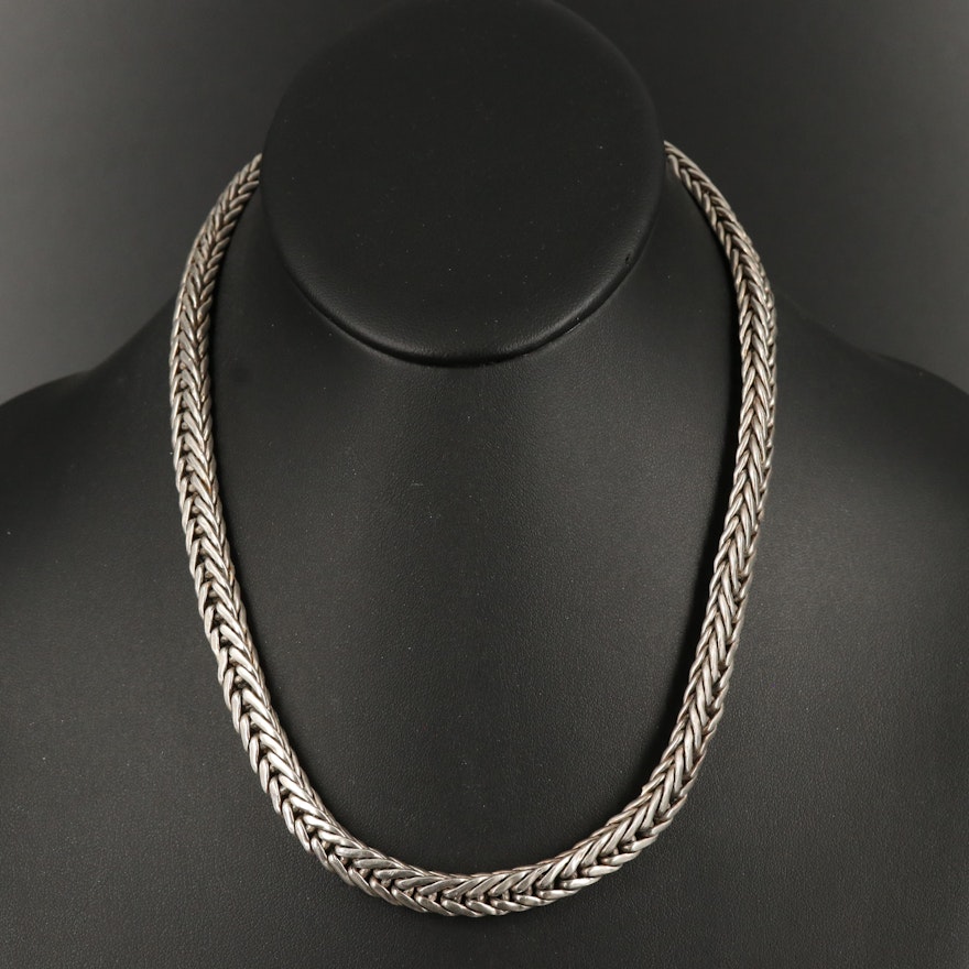 Sterling Foxtail Chain Necklace