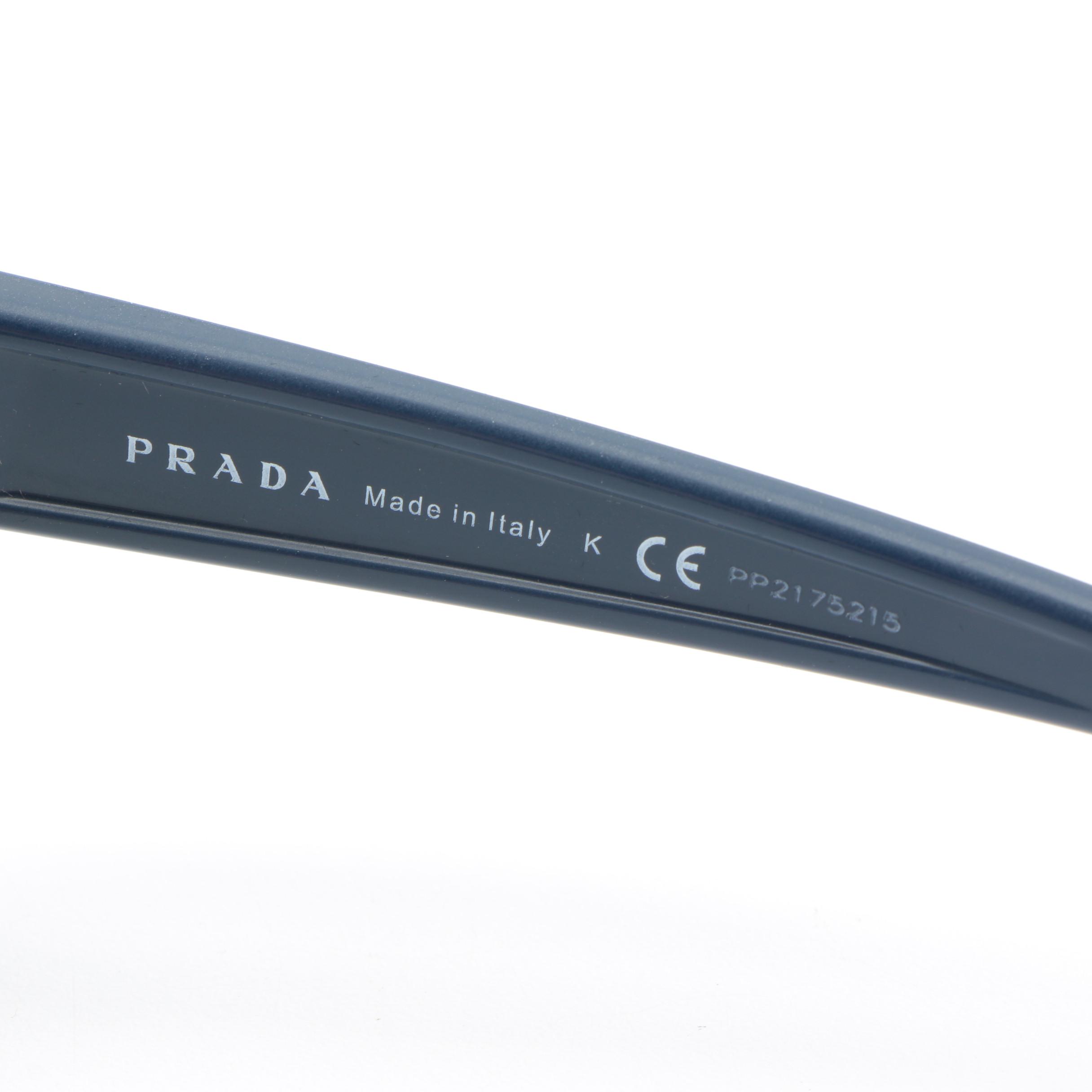 Prada Linea Rossa SPS 18U Blue Wrap Sunglasses with Case