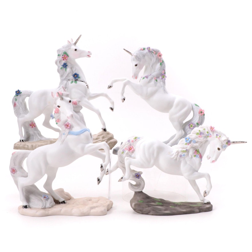 Princeton Gallery "Love's Courtship" and Other Porcelain Unicorns, 1990s