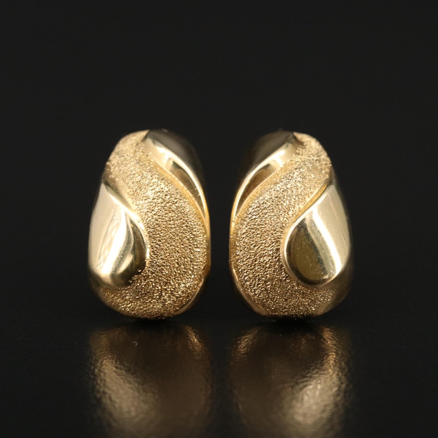 Italian 18K Textured Earrings