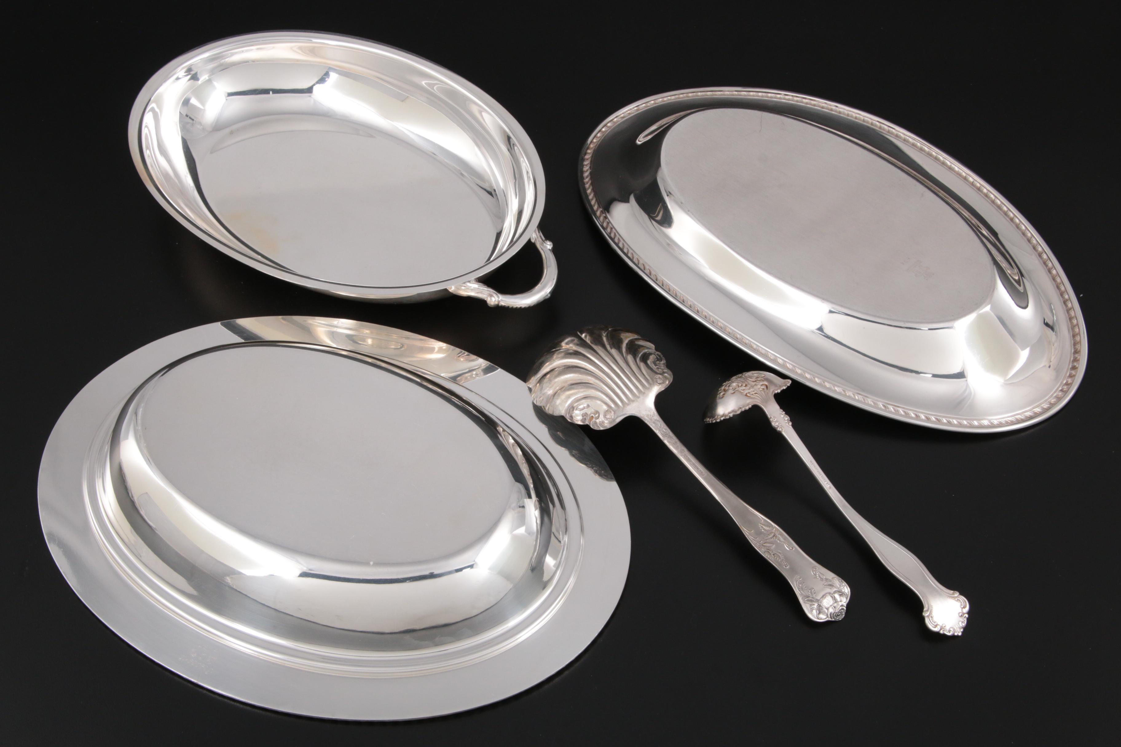 Wm. A. Rogers "Carol" Silver Plate Pitcher with Other Silver Plate Serveware